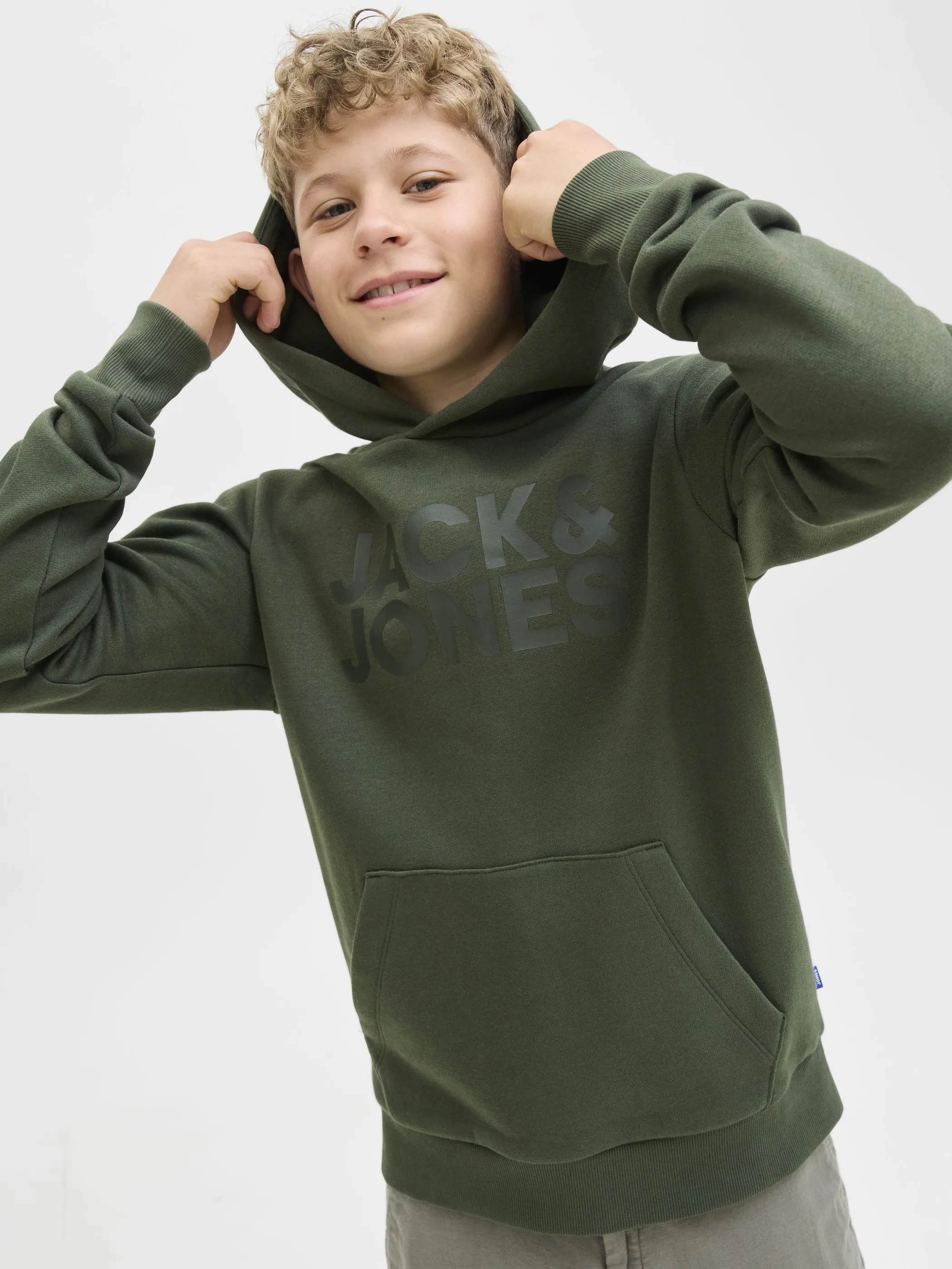 Jack&Jones Junior 12152841 JJECORP LOGO SWEAT HO Grün 847246 176438018