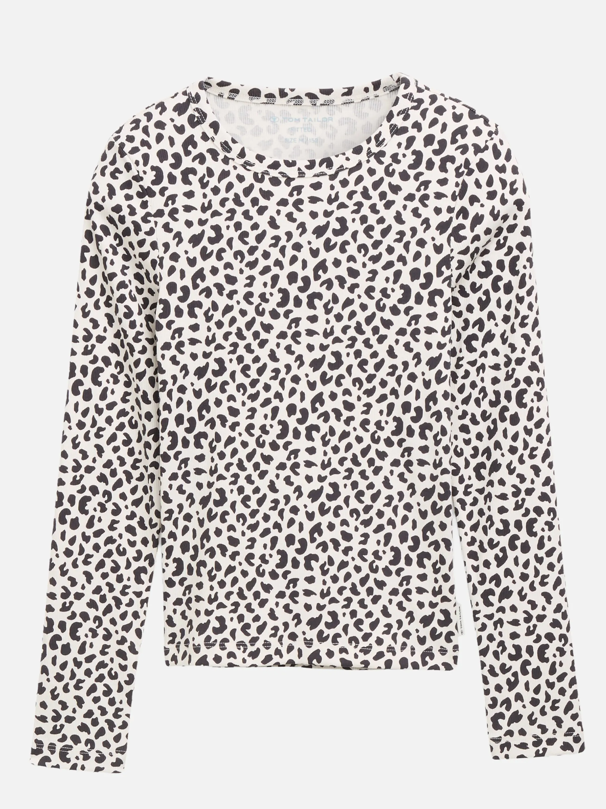 Tom Tailor 1052569 allover printed rib longsleeve Blau 934467 41029 1