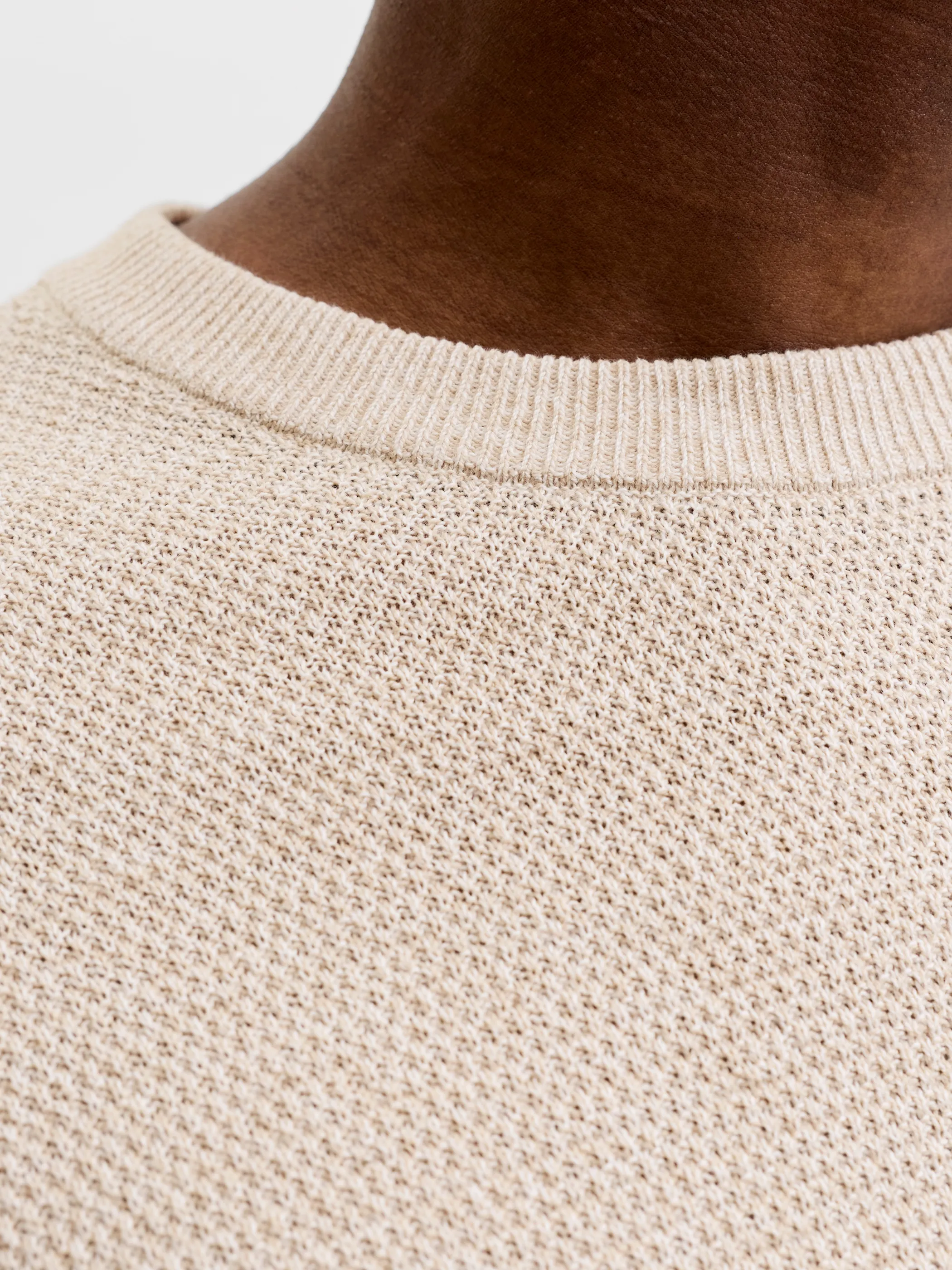 Jack Jones 12298310 JJERYDER KNIT CREW NE Weiß 928224 176595001 5