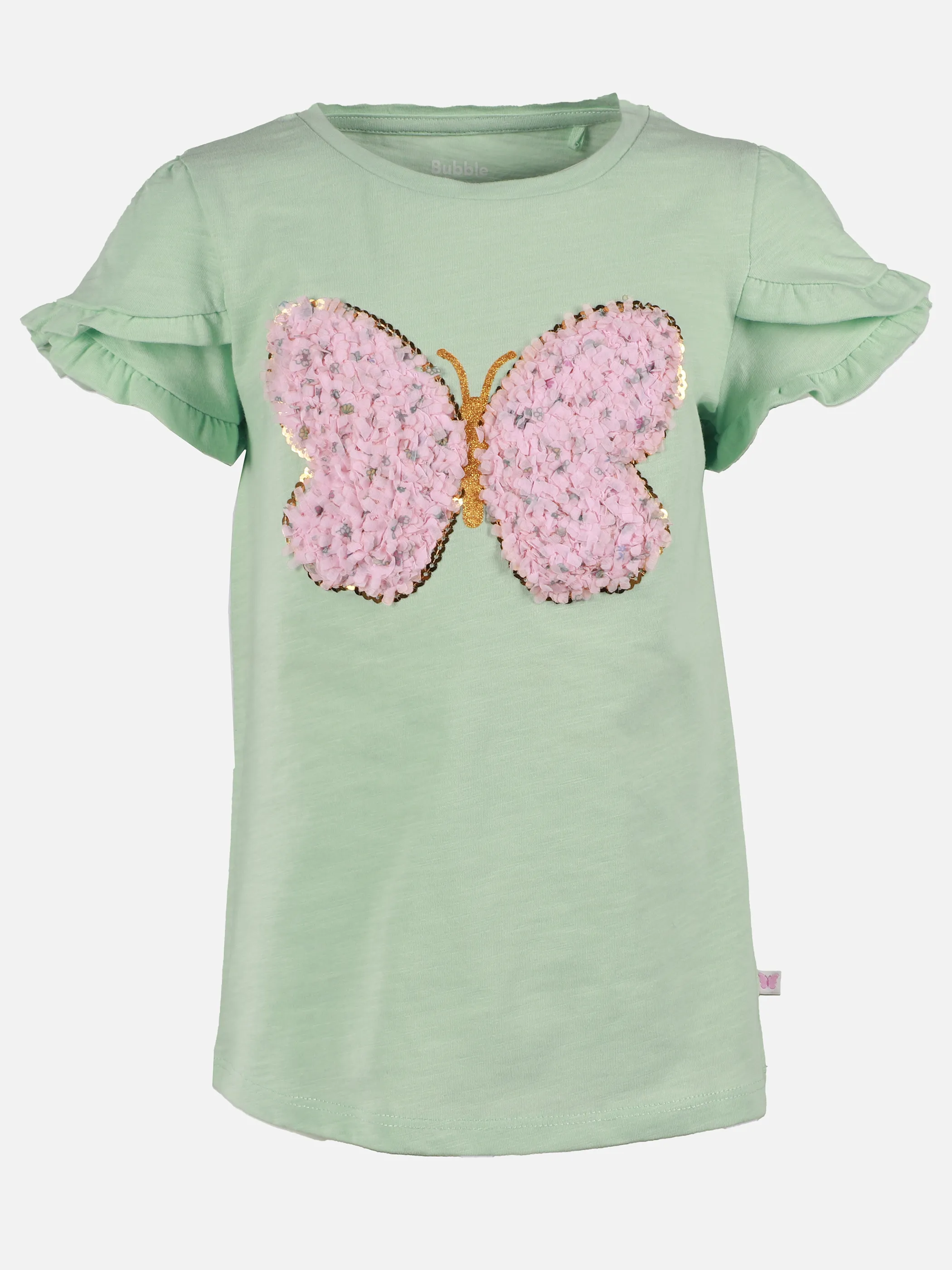 Bubble Gum KM Set T-Shirt mit Schmetterlingsappli und Tasche Grün 907383 GRÜN 1