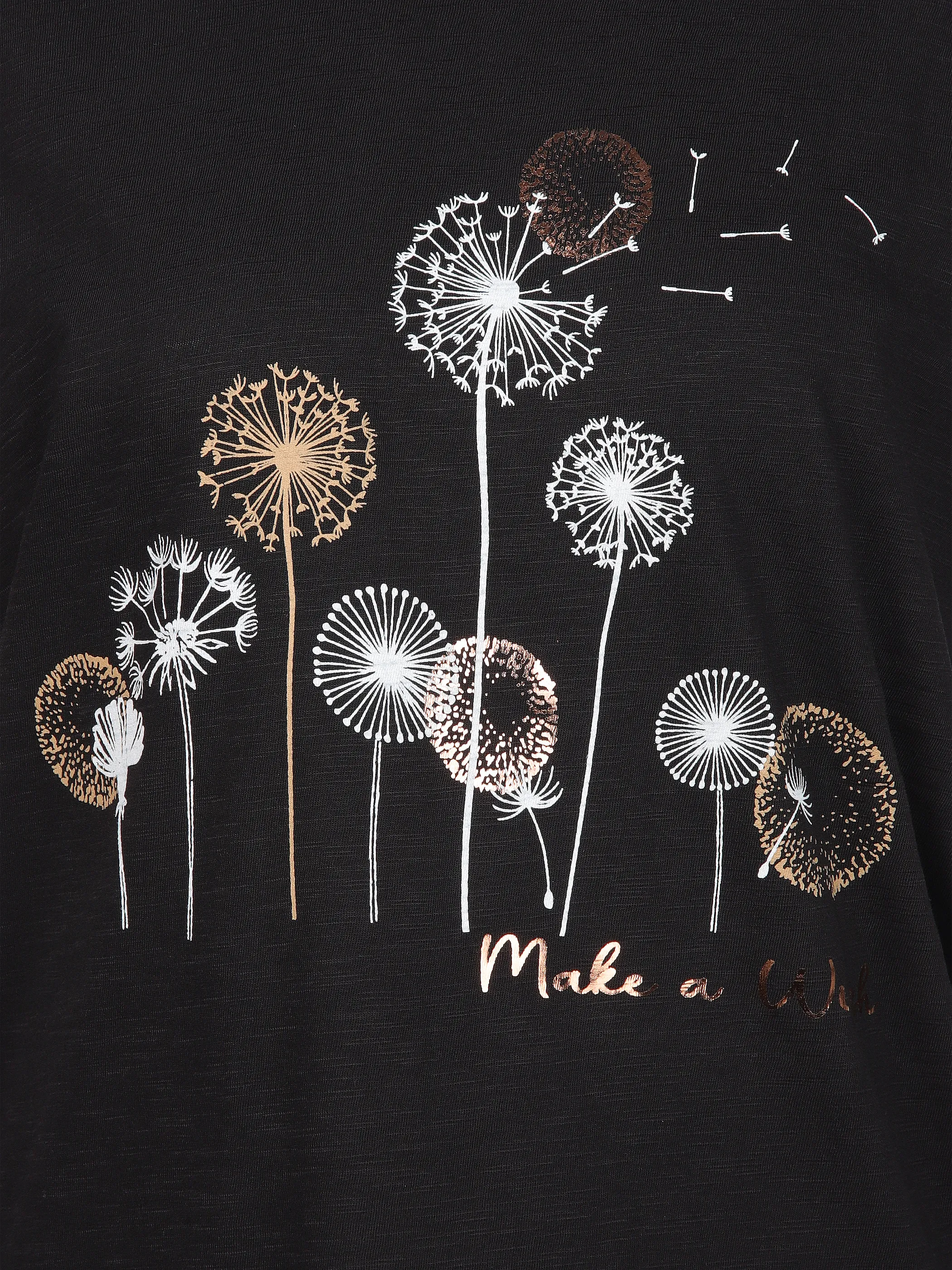 Sure Da-Shirt m. Frontprint Schwarz 907366 SW 3