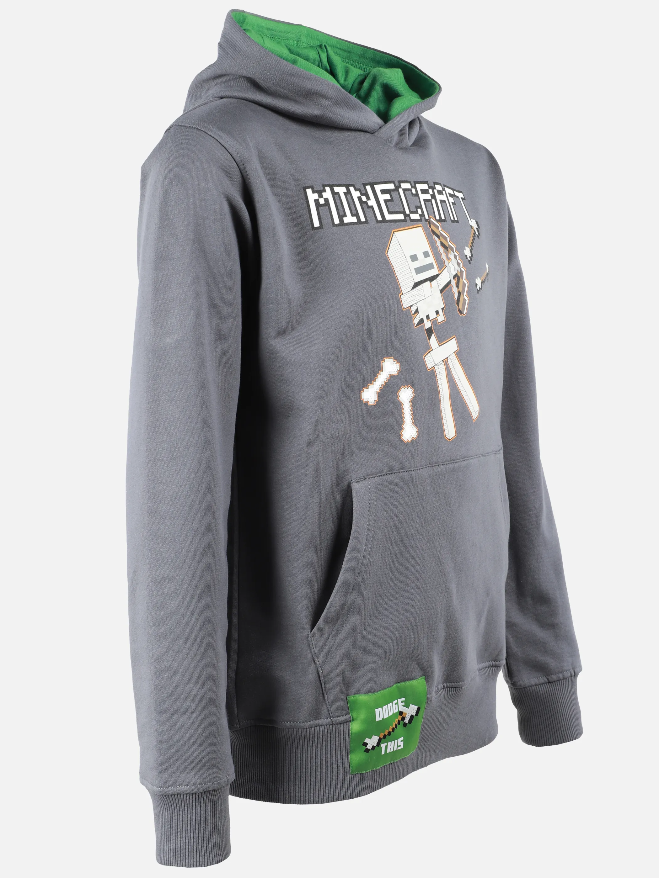 Minecraft JJ Sweatshirt mit minecraft front+backprint grau Grau 919665 DUNKELGRAU 2