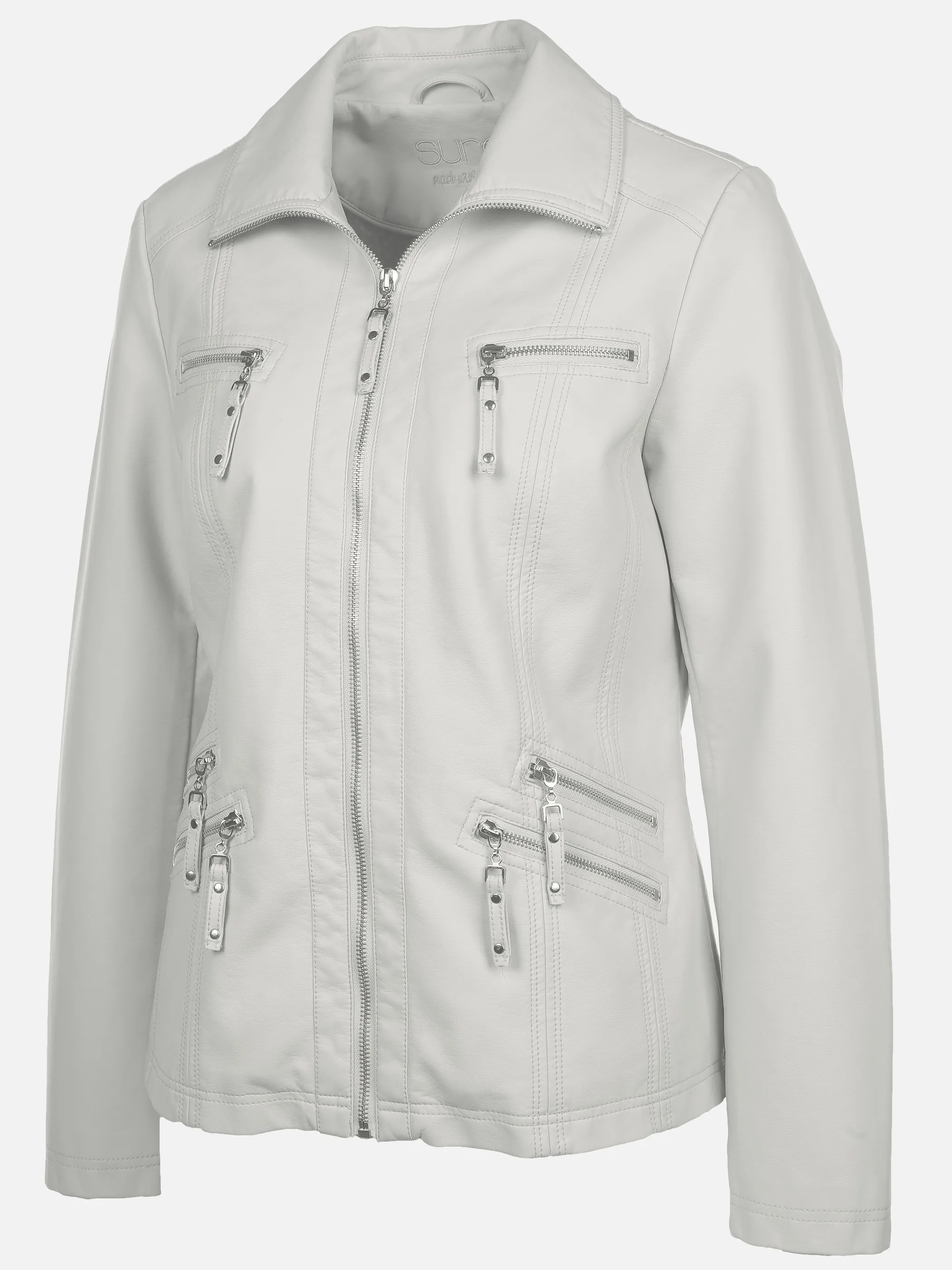 Sure Da-Kunstlederjacke m. RV Weiß 904272 OFFWHITE 3