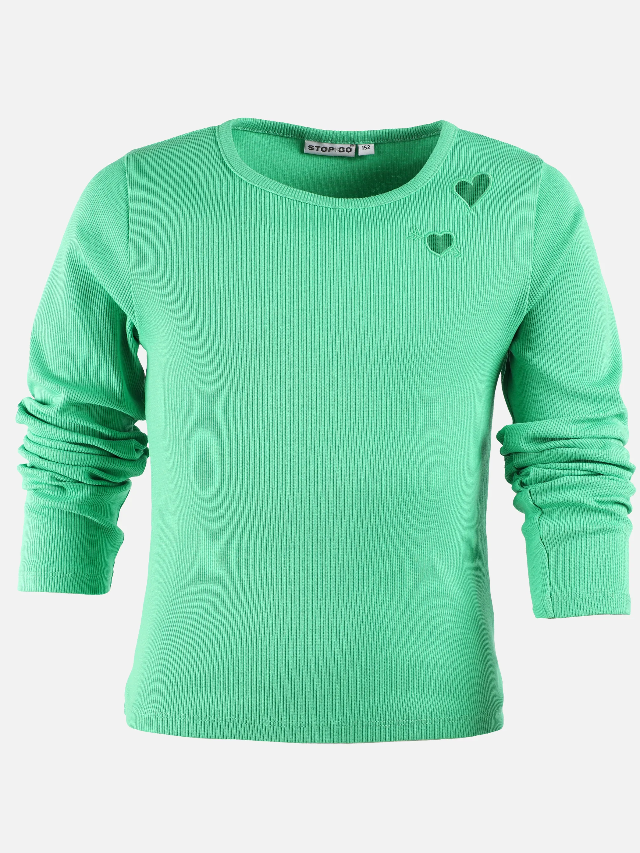 Stop + Go JM Longsleeve mit Cutouts in weiß Grün 900297 GRÜN 3 Stop + Go JM Longsleeve mit Cutouts in weiß Grün 900297 GRÜN 3