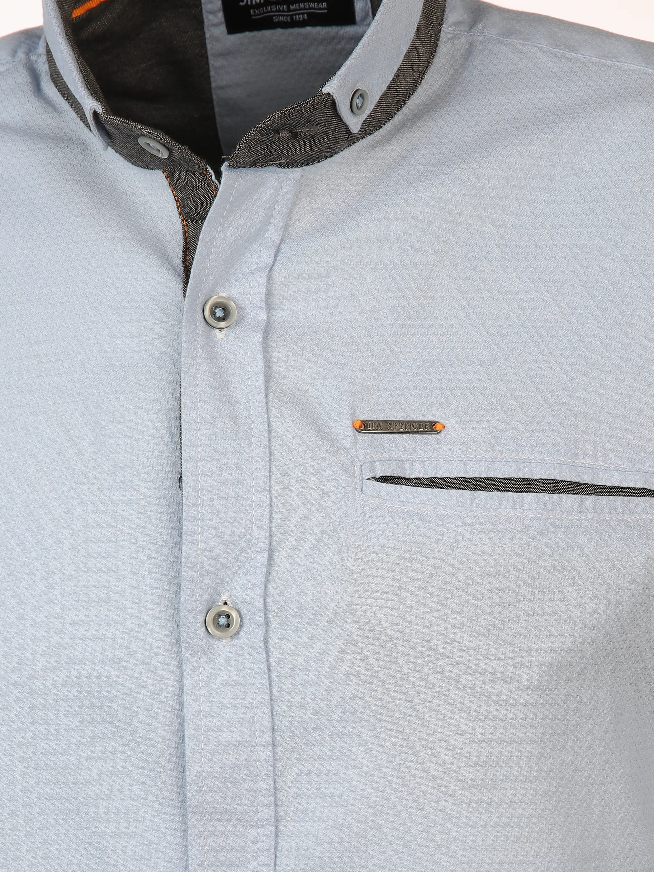 Jim Spencer He. Stehkragenhemd 1/2 Arm Celeb Blau 892170 BLUE 3