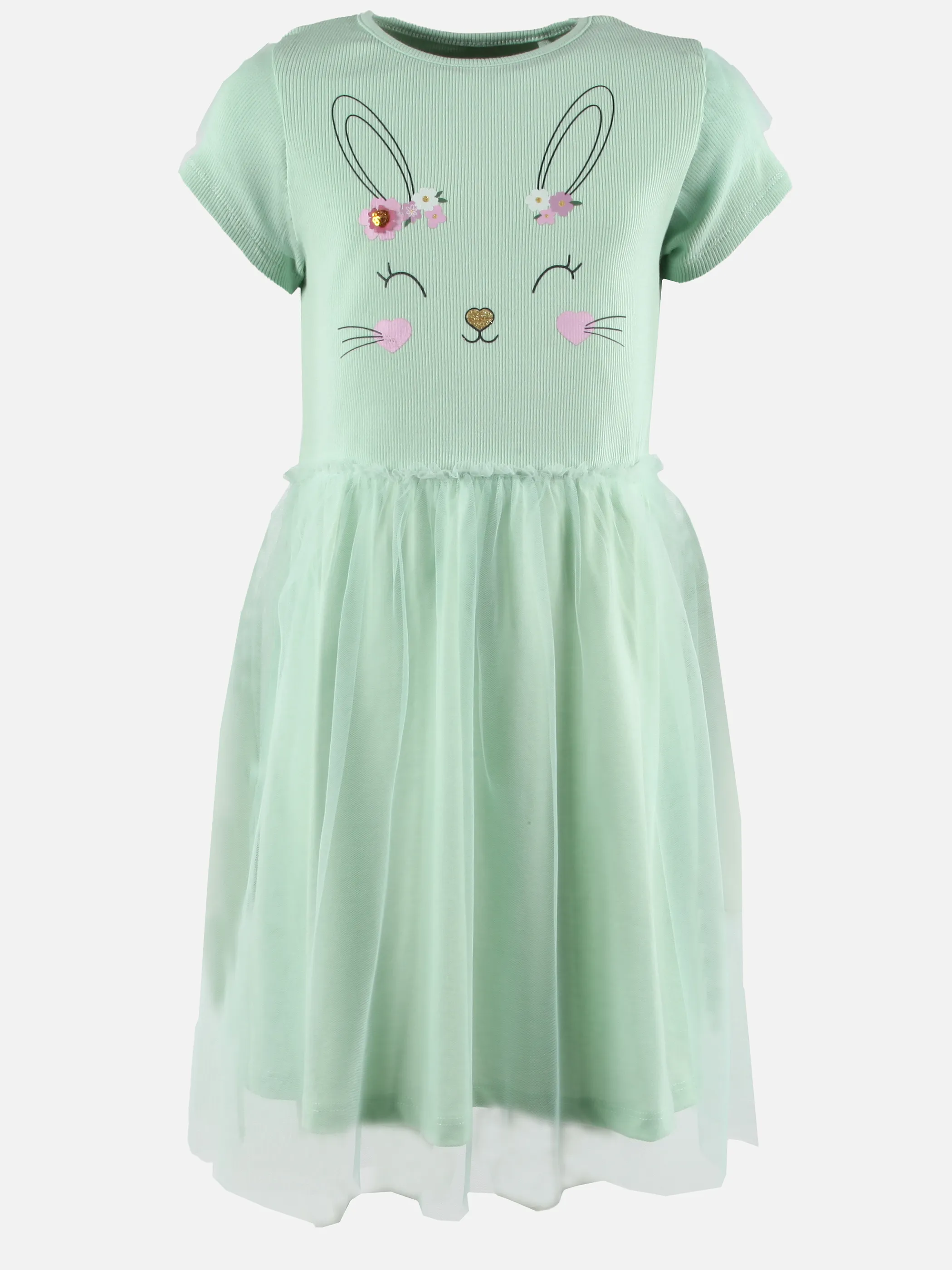 Bubble Gum KM Kleid mit Hasen Print in Grün Grün 908692 GRÜN 1 Bubble Gum KM Kleid mit Hasen Print in Grün Grün 908692 GRÜN 1