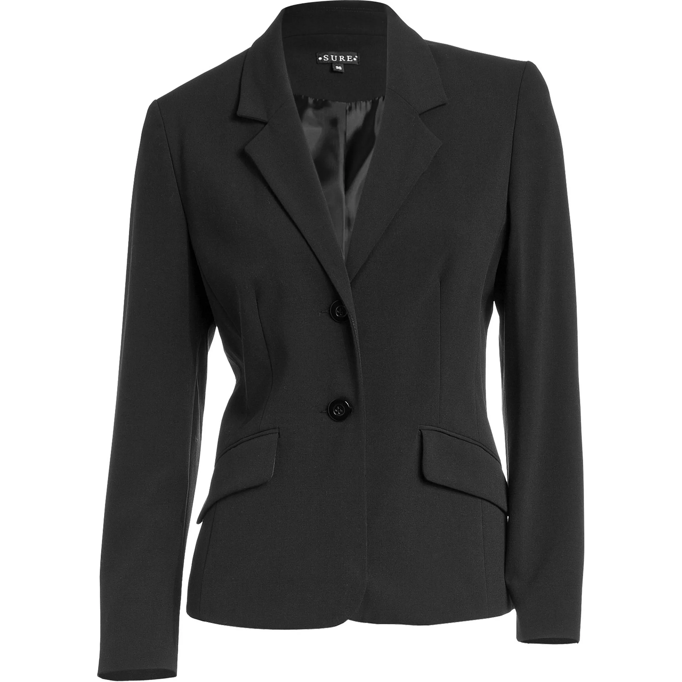Sure Da-Blazer Reverskragen 2-Knopf Schwarz 595000 S 1