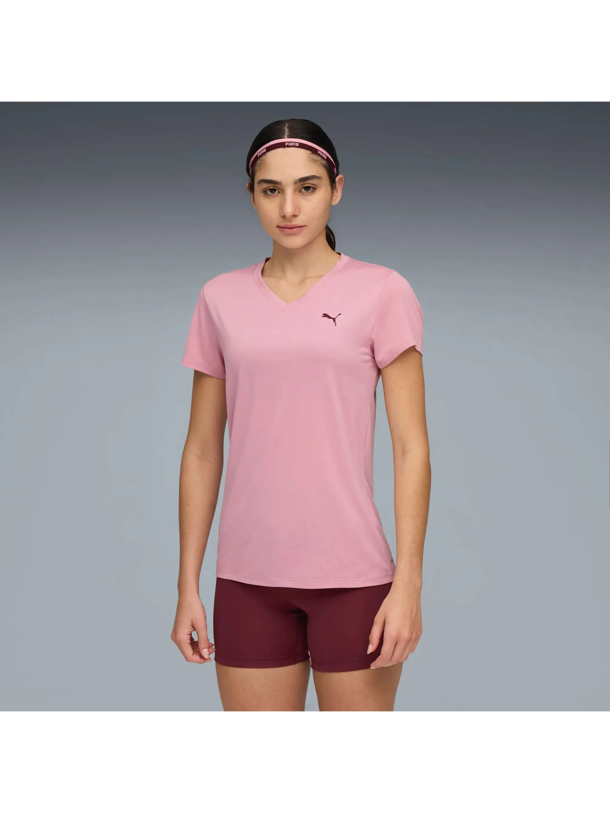 Puma 525890 Da-T-Shirt VNECK ESSENTIAL Pink 904554 0065 3 Puma 525890 Da-T-Shirt VNECK ESSENTIAL Pink 904554 0065 3