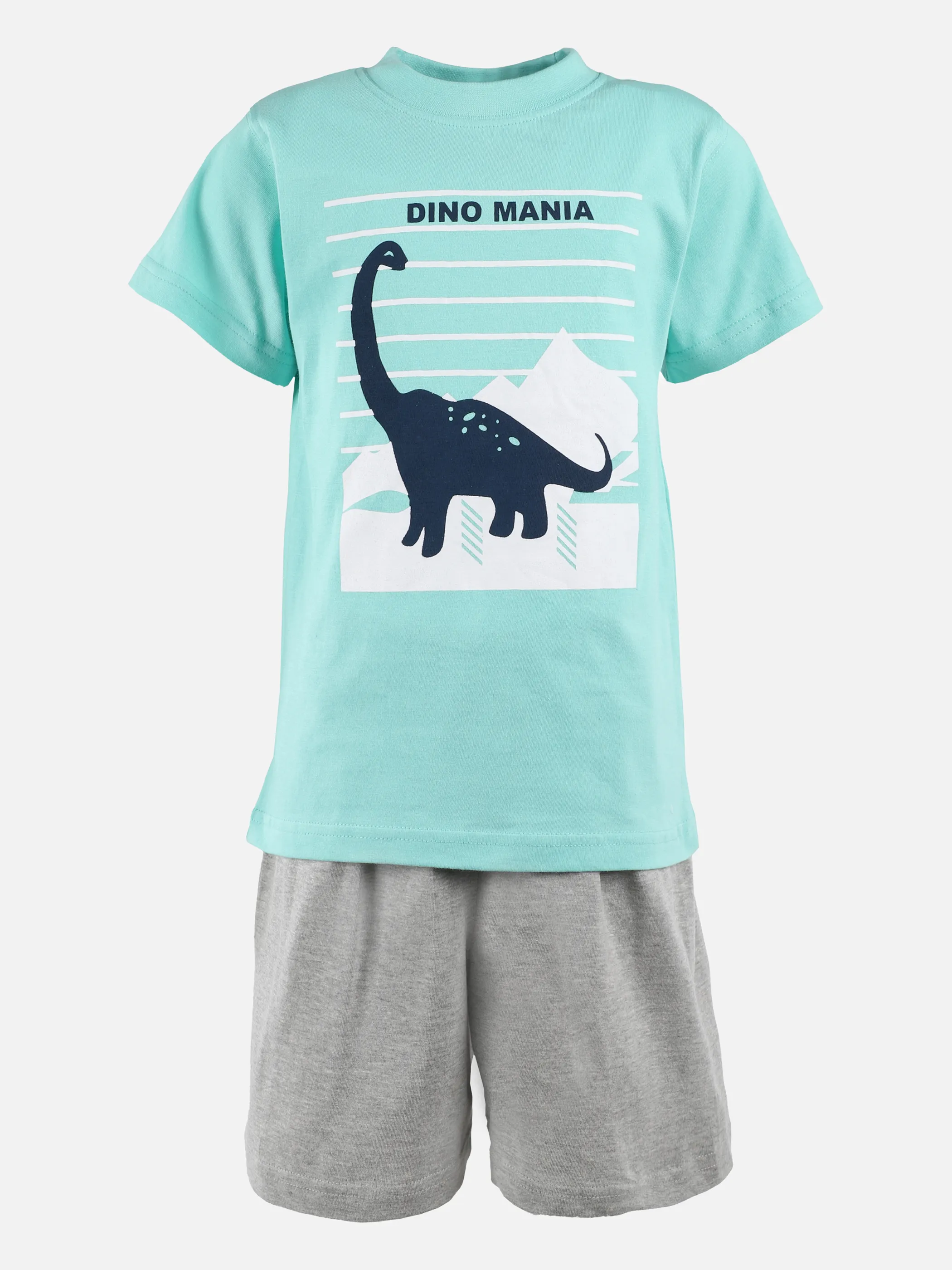 Stop + Go MB Pyjama Dino Shirt 1/2 Arm H Grün 873695 MINT/GEMIS 1