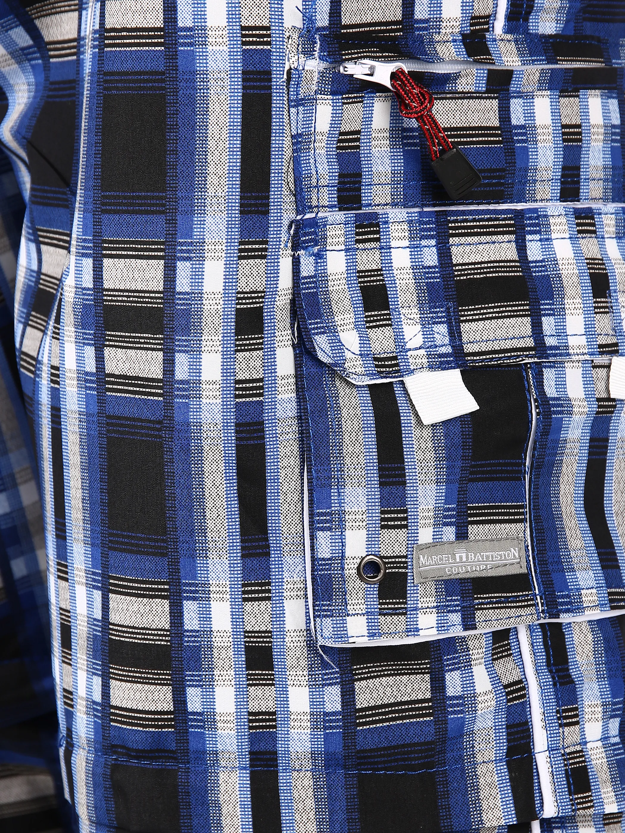 Marcel Battiston He. Caprihose karo Blau 831532 NAVY 3 Marcel Battiston He. Caprihose karo Blau 831532 NAVY 3