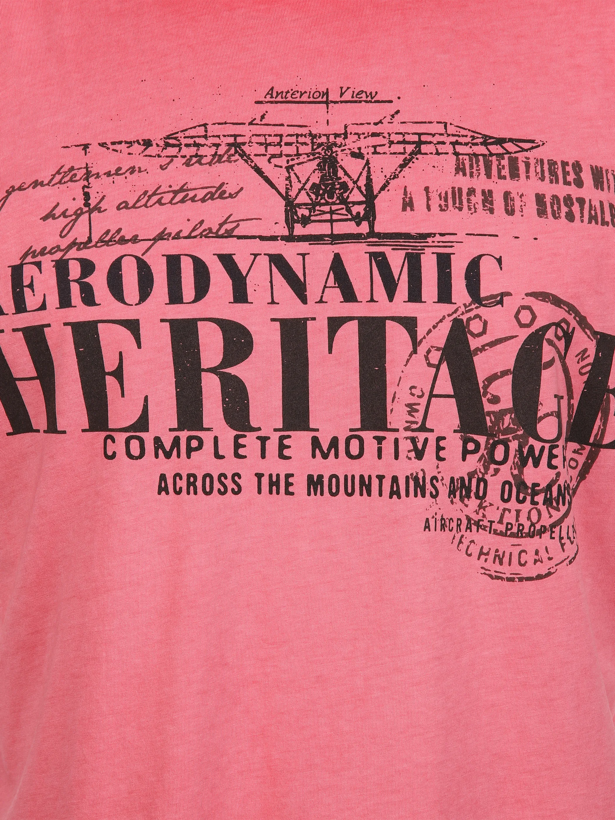 Jim Spencer He. T-Shirt 1/2 Arm Druck RH Rot 893212 CORAL 3 Jim Spencer He. T-Shirt 1/2 Arm Druck RH Rot 893212 CORAL 3