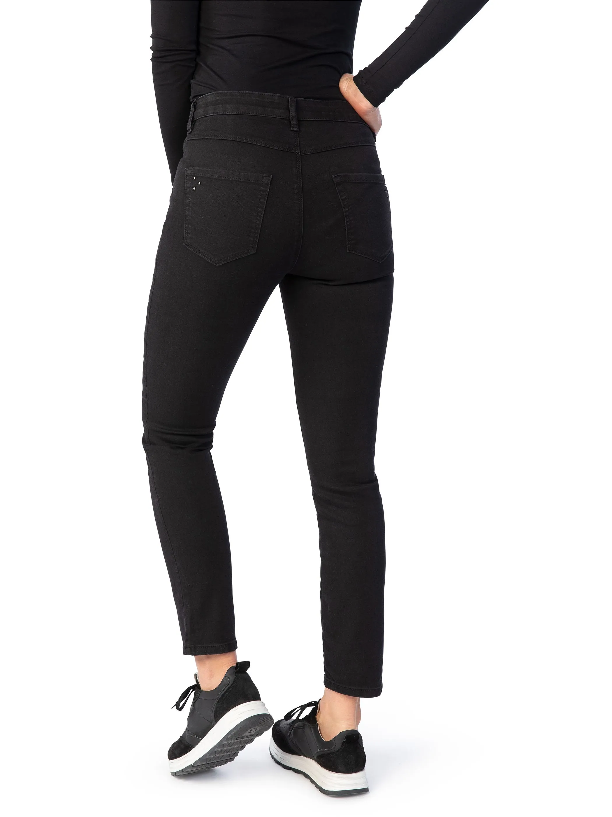 Stooker DOB 22900660007355 Da. Hosen,Flore Schwarz 771210 7355 5