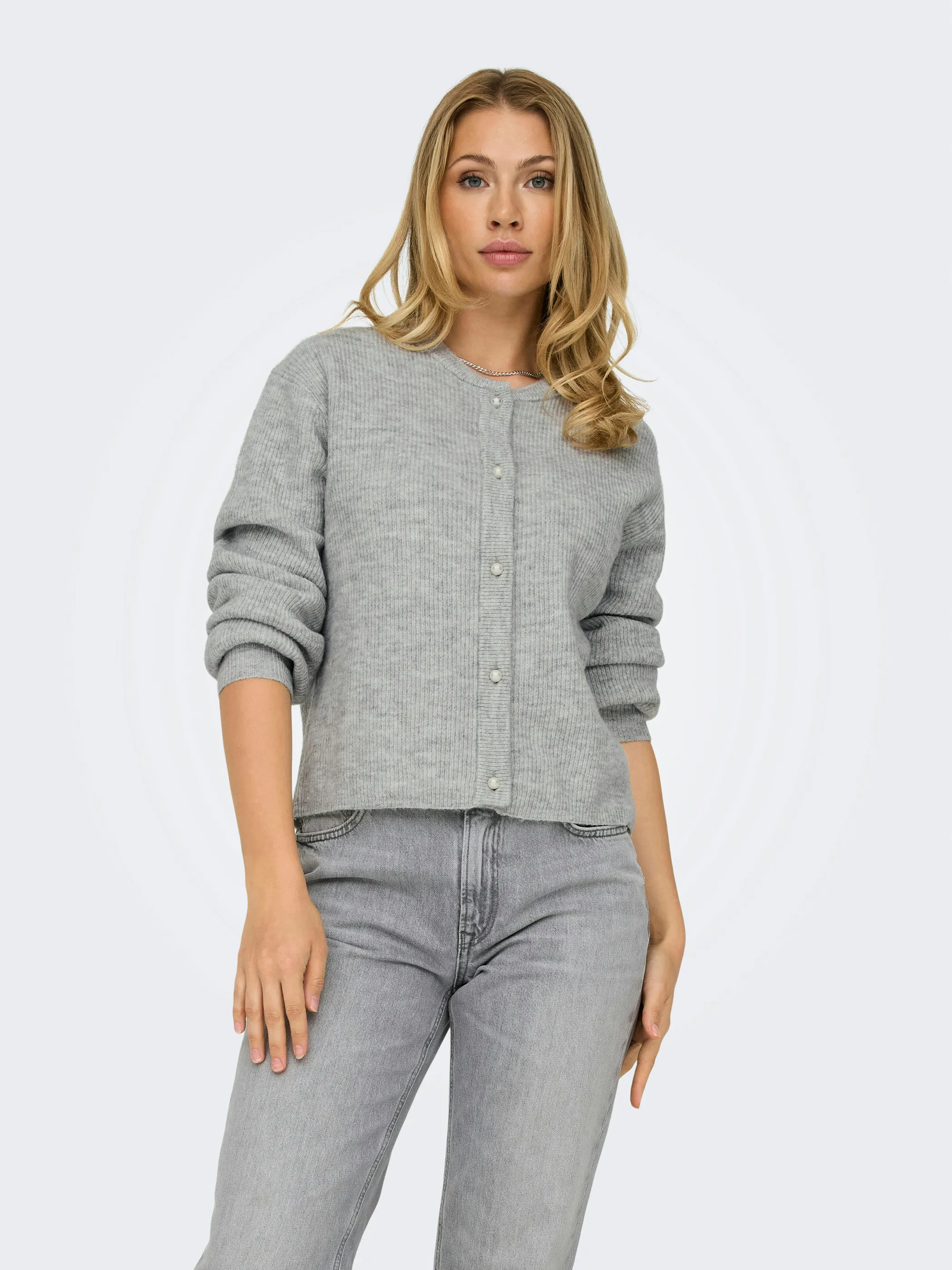 JDY 15326819 JDYLUMI L/S BUTTON CA Grau 928543 179073 1