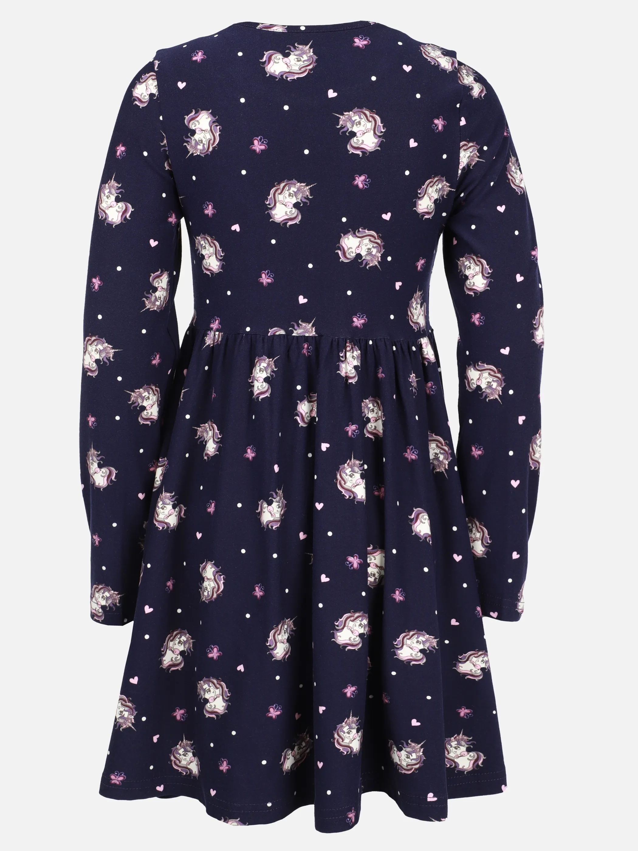 One Way KM Longsleeve Kleid mit Einhorn AOP in Blau 913335 DUNKELBLAU 2