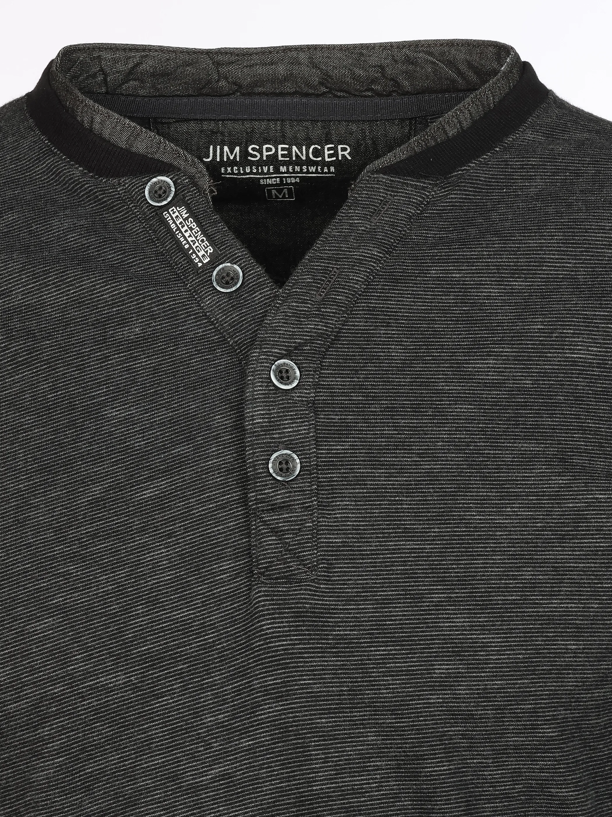Jim Spencer He. Henleyshirt 1/1 Arm Premiu Grau 929631 ANTHRA 3
