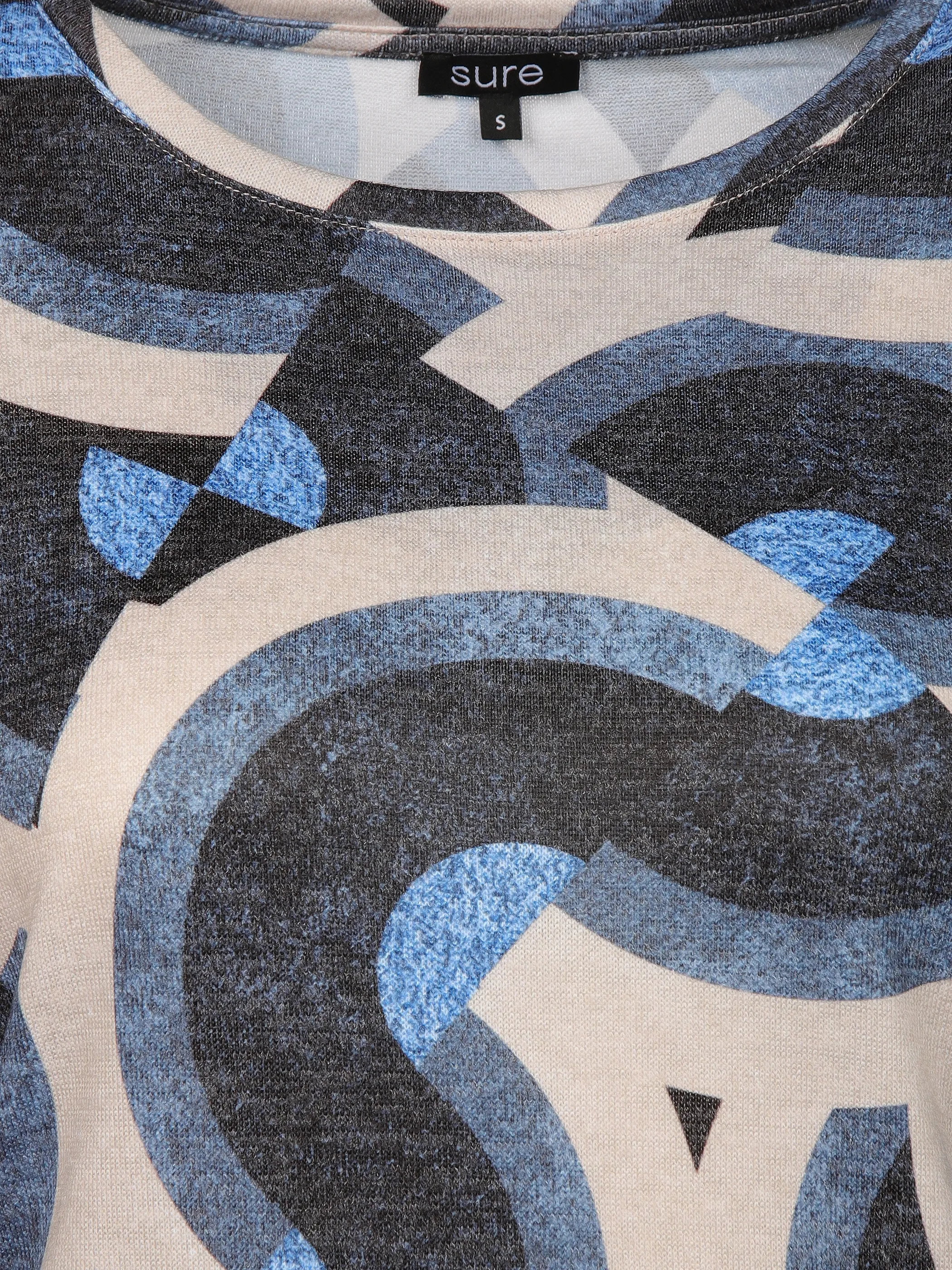 Sure Da-Print Flauschshirt Blau 916281 BLUE/BEIGE 3