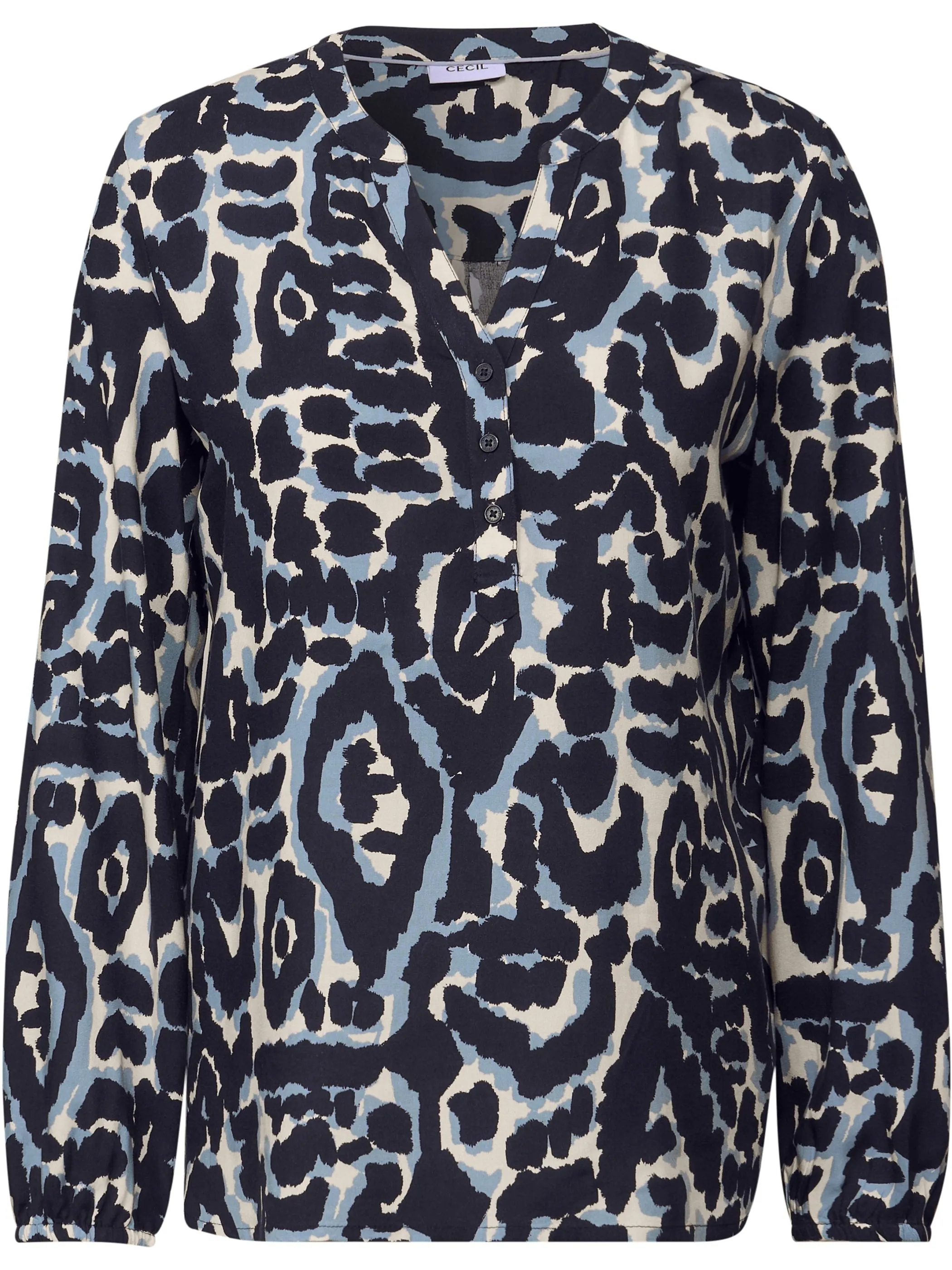 Cecil B345986 TOS AOP Blouse Blau 919249 36831 1