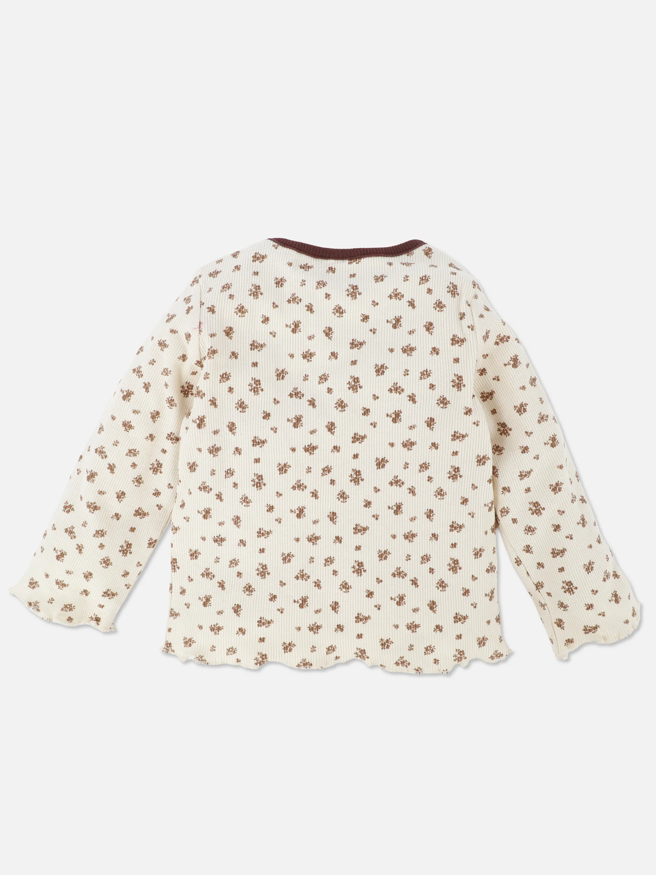 Bubble Gum BM Longsleeve mit Blumen AOP & Bärchen Appli. Beige 929609 BIRCH 3