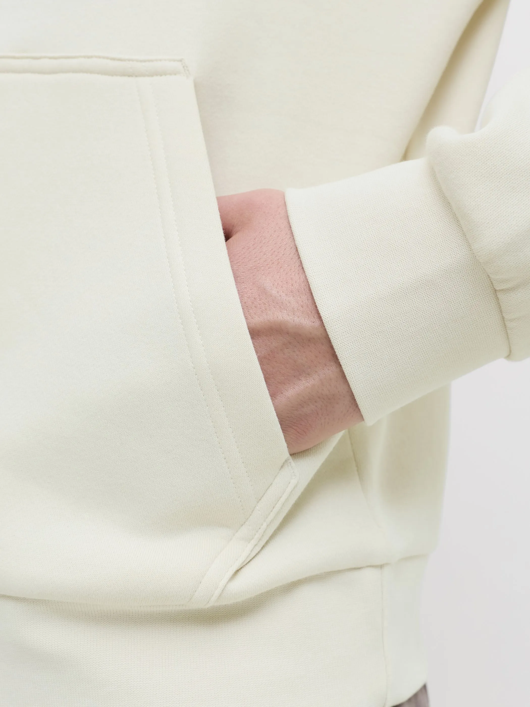 Jack Jones 12278614 JJHAYATO SWEAT HOOD BTS LN Weiß 925888 177620