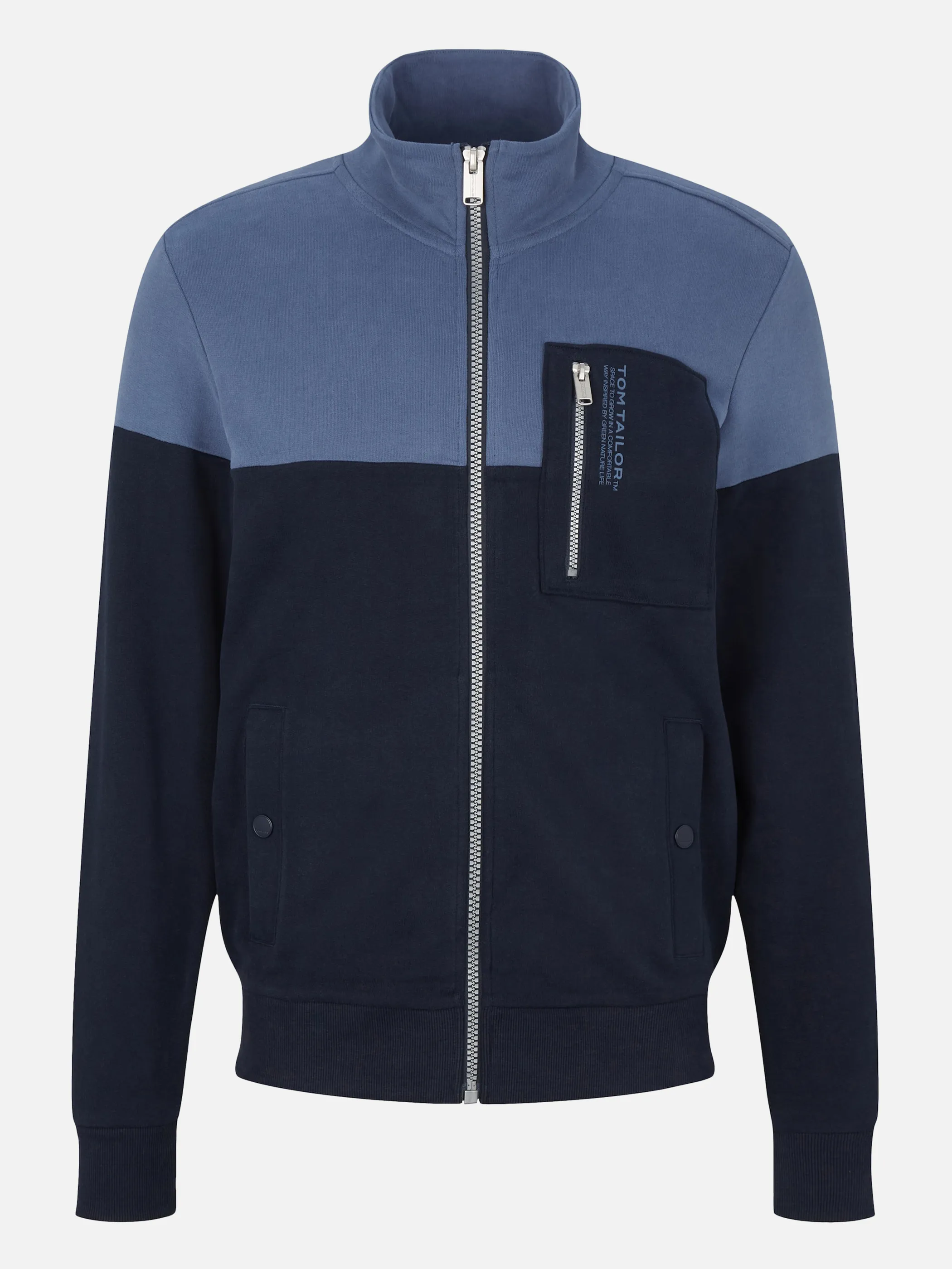 Tom Tailor 1035681 color block sweat jacket Blau 874960 10668 1 Tom Tailor 1035681 color block sweat jacket Blau 874960 10668 1