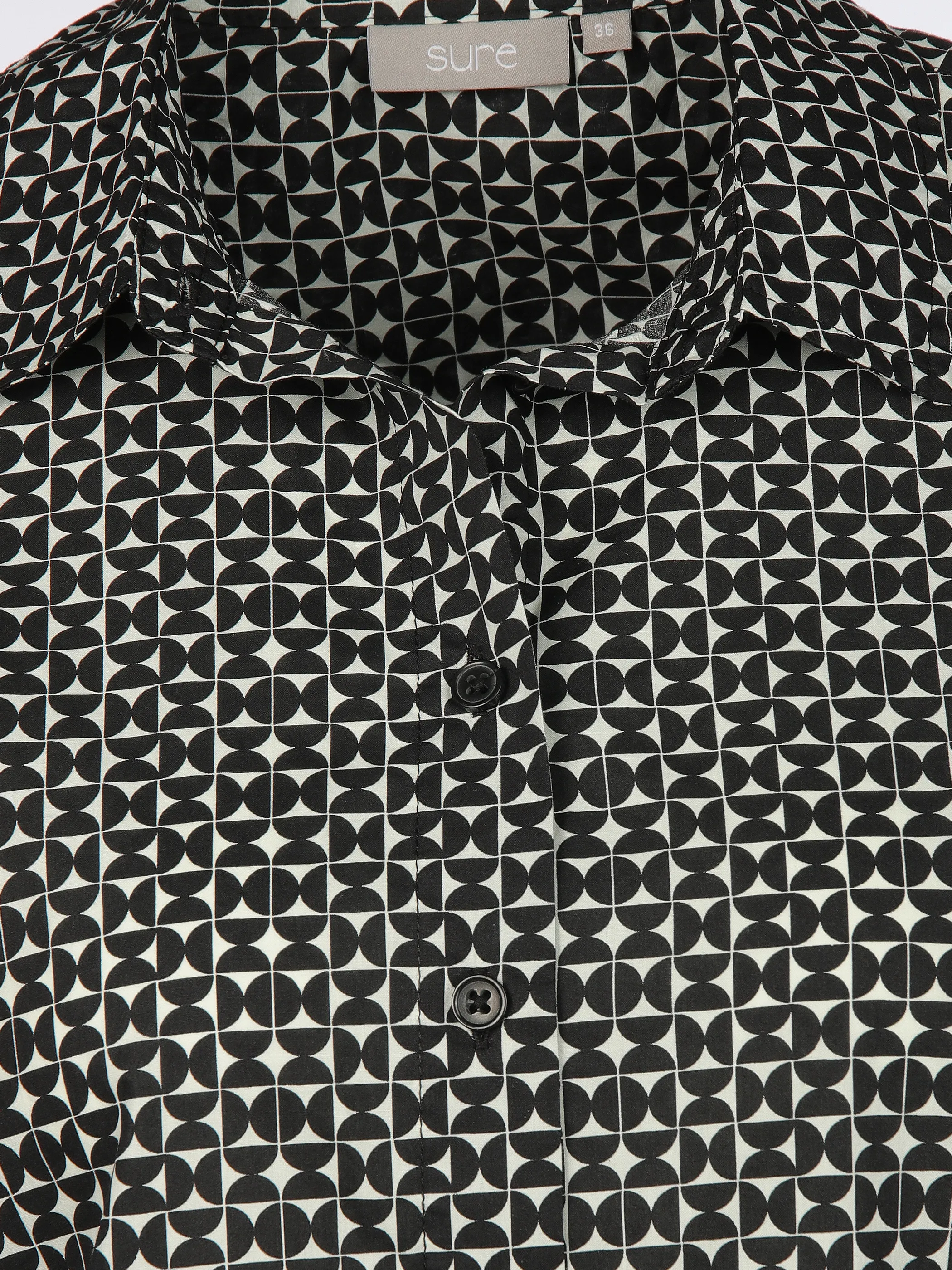 Sure Da-Bluse m. Muster Schwarz 913321 BLACK 3