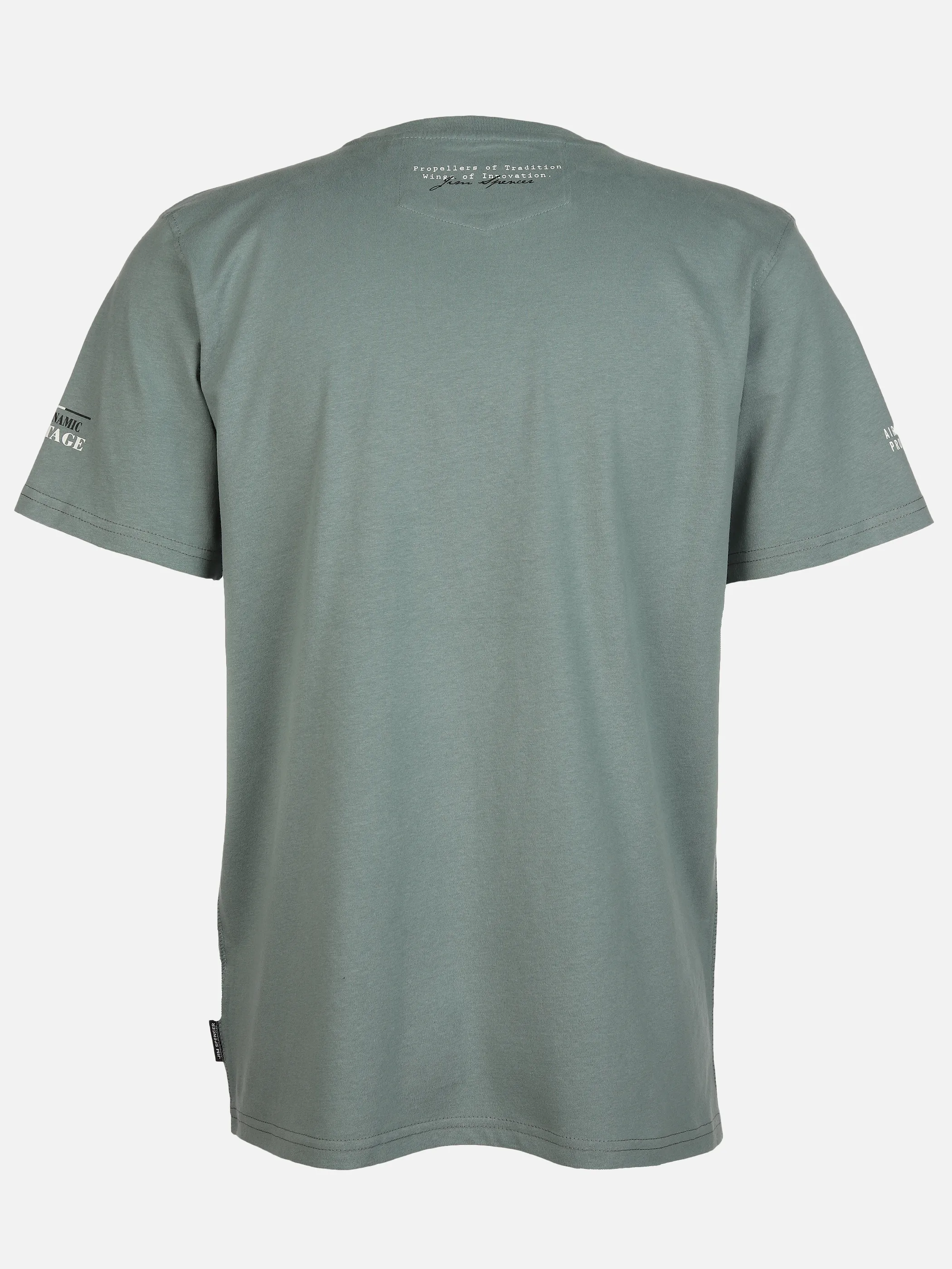 Jim Spencer He. T-Shirt 1/2 Arm Druck RH Oliv 893212 KHAKI 2