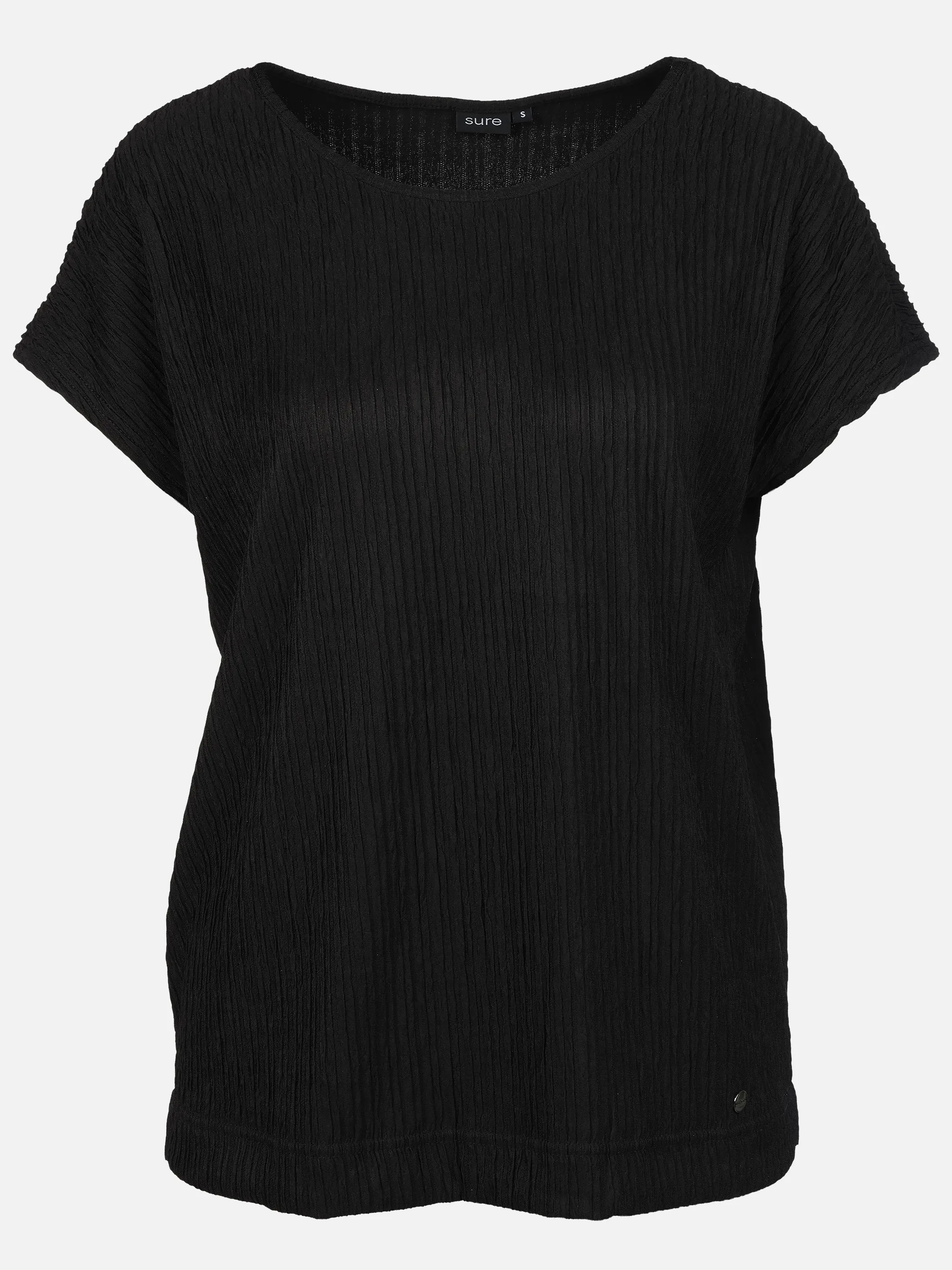 Sure Da-Plisse-T-Shirt Schwarz 926180 BLACK 1
