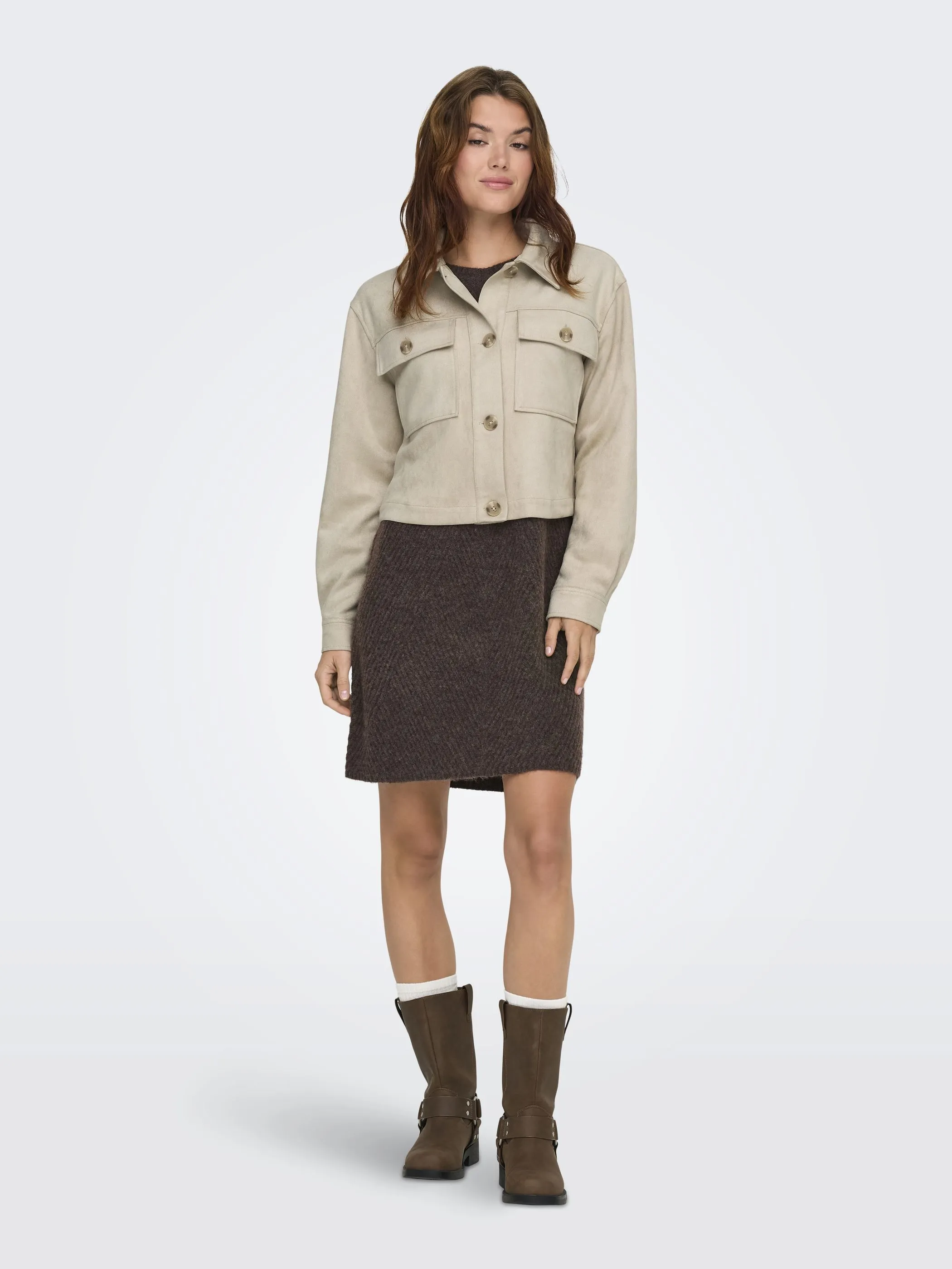 Only 15362889 ONLBELICIA LIFE FAUX Grau 922178 189959 4