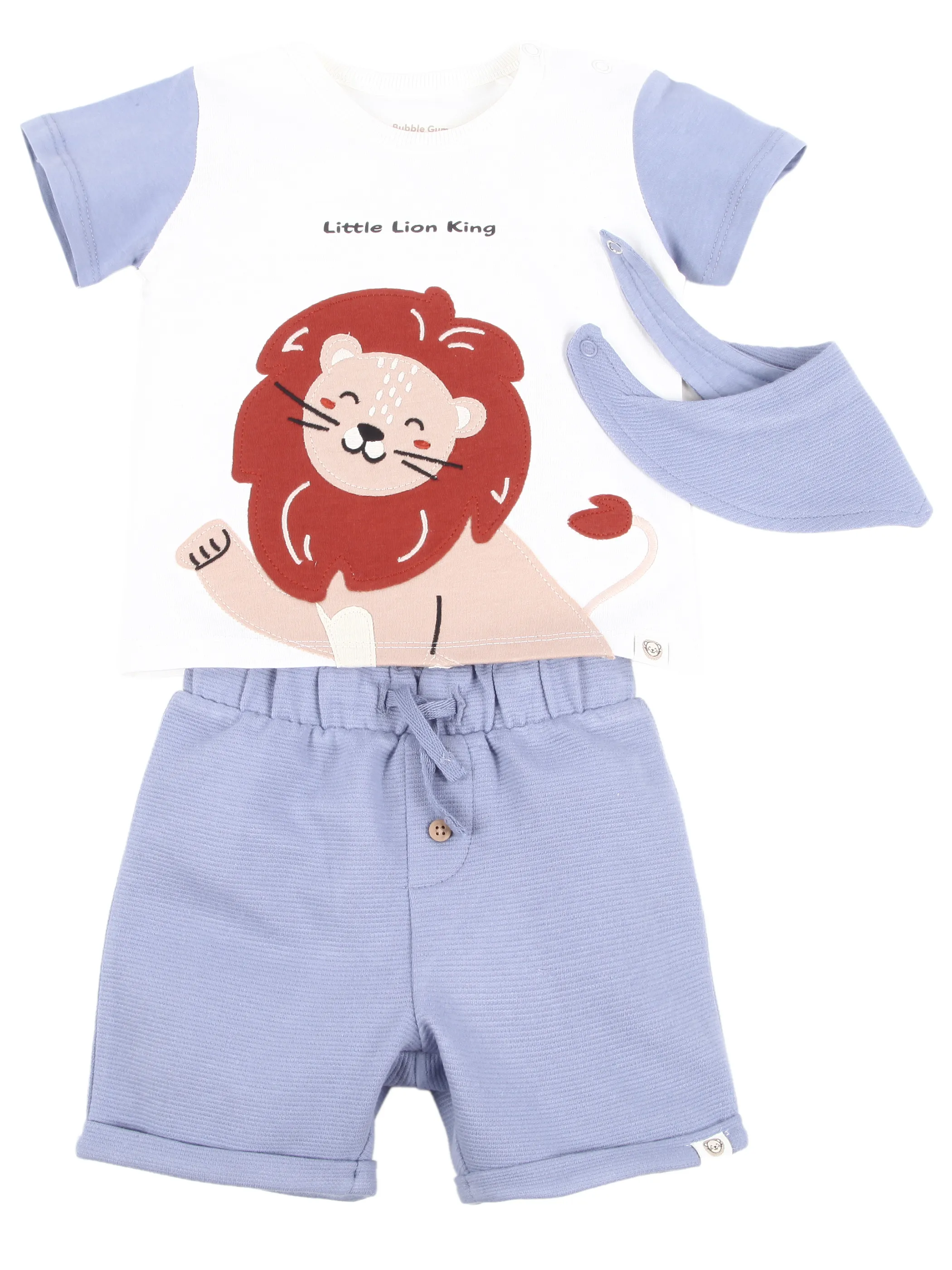 Bubble Gum BJ Set , T-shirt, Halstuch, Short in Blau Blau 924829 BL 1