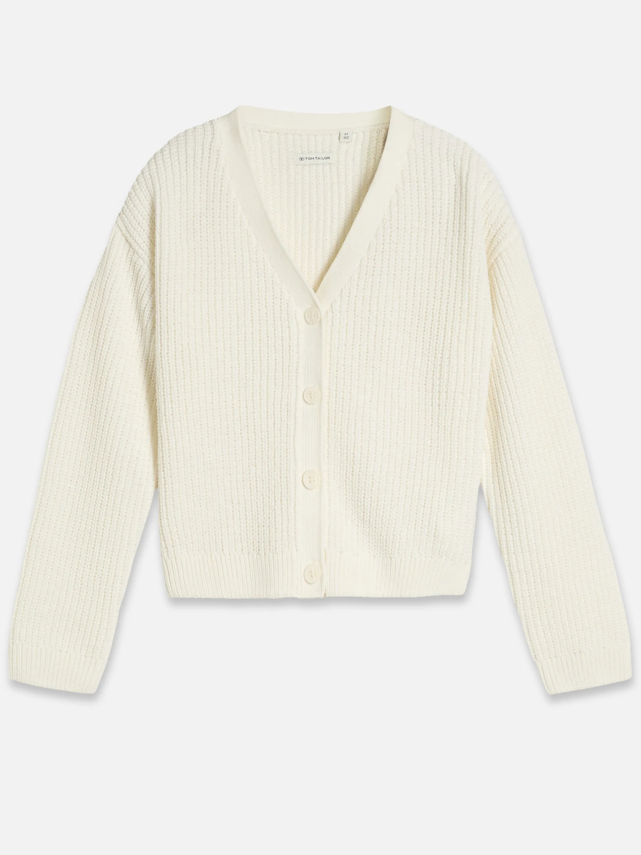 Tom Tailor 1054280 cropped knit cardigan Weiß 934453 12906 1