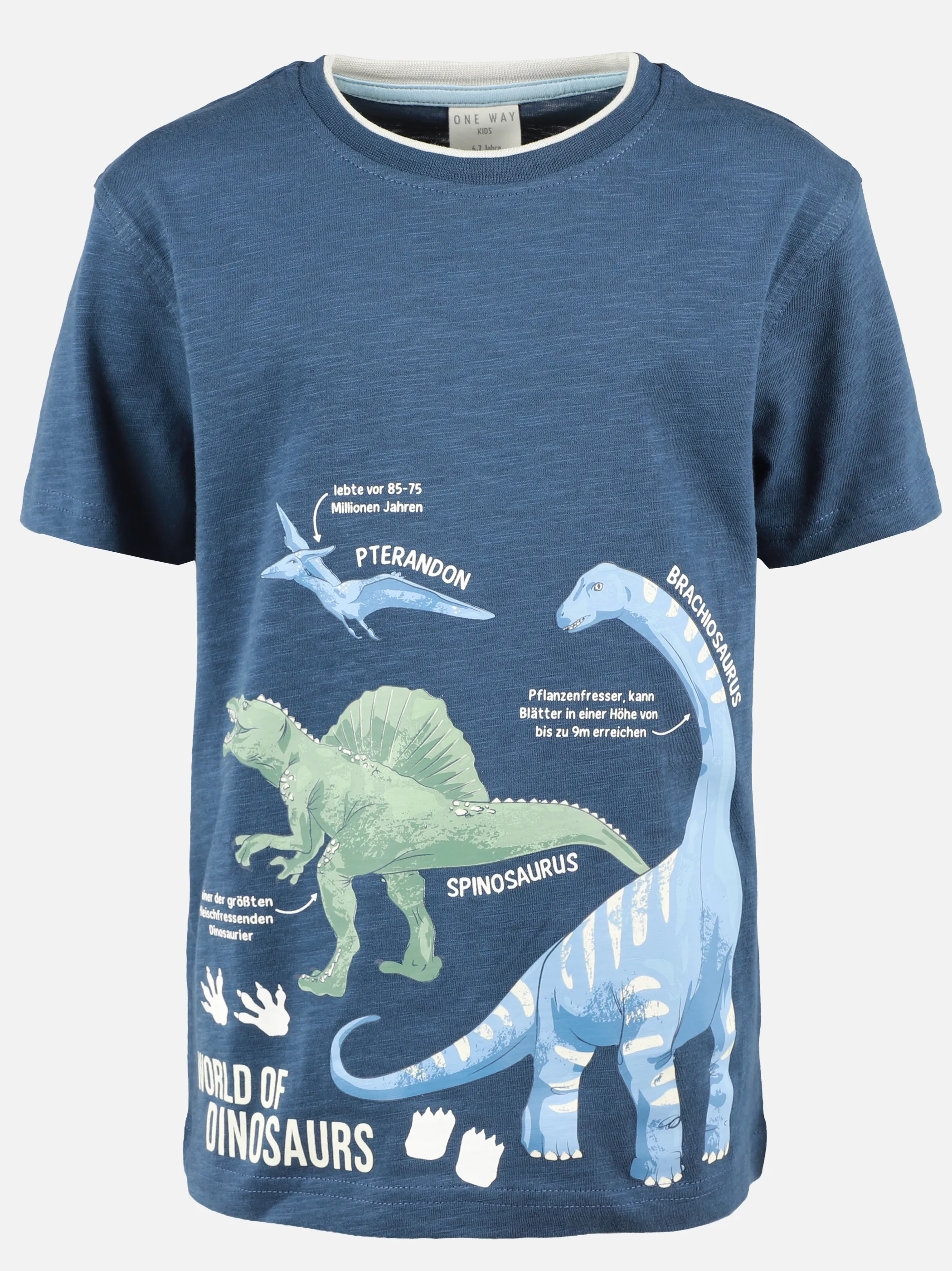 One Way MB T-Shirt mit Dino Print in blau Blau 921977 BLAU 1