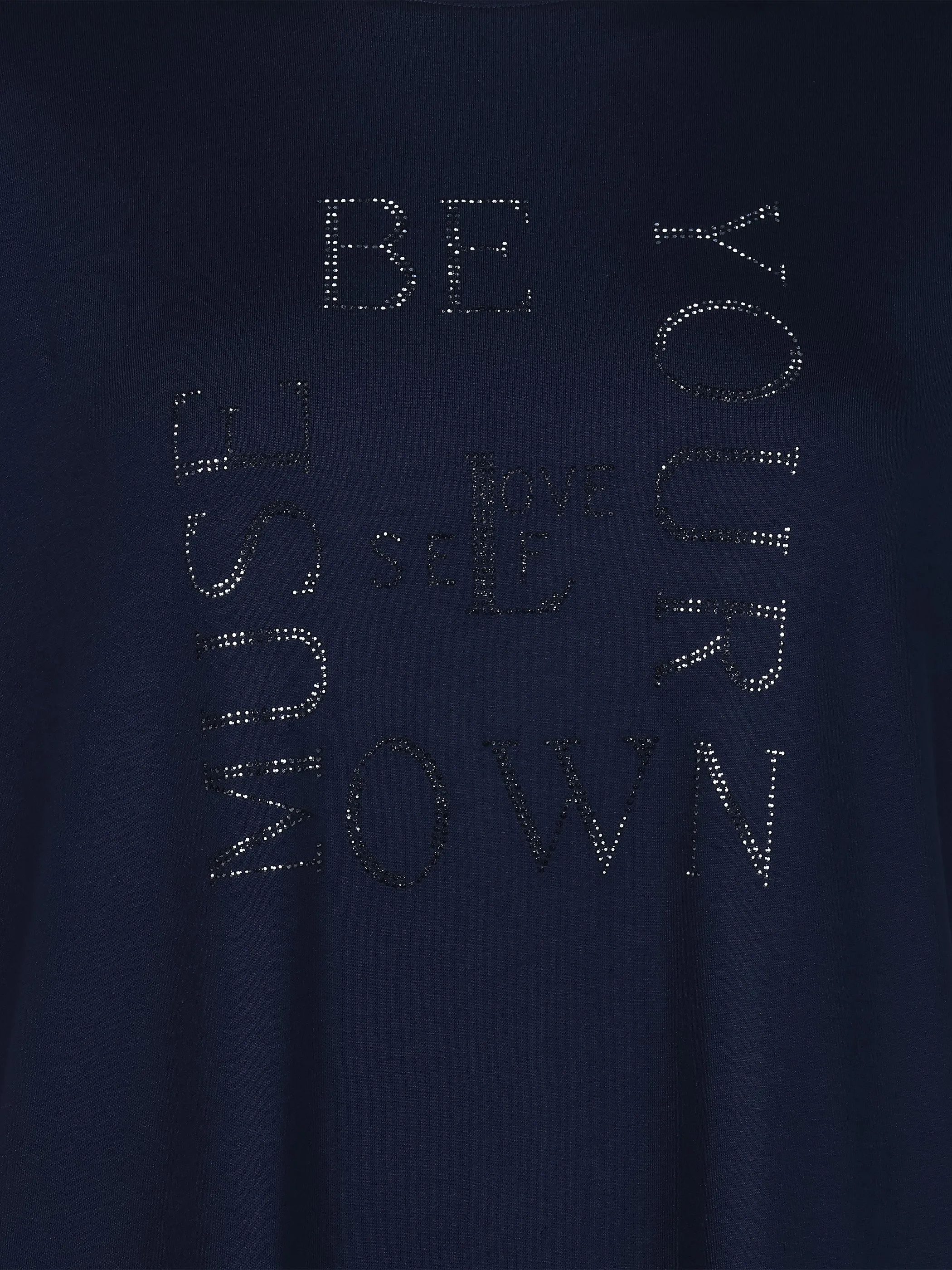 Sonja Blank Da.gr.Gr T-shirt m. Straßappli Marine 925910 SAPHIRE 3