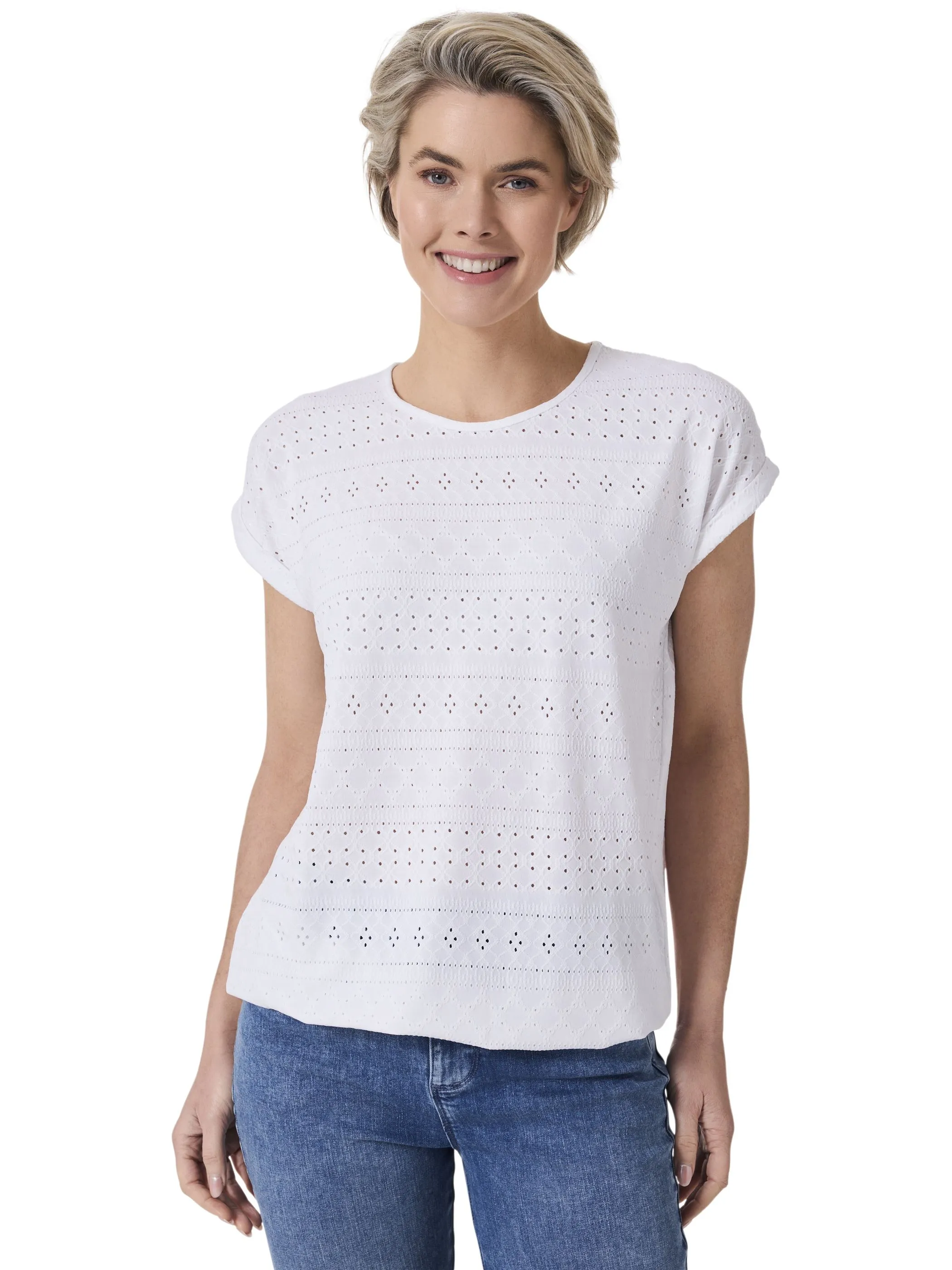 Stooker DOB 23160020001002 Da. T-Shirts / Weiß 911340 1002 1