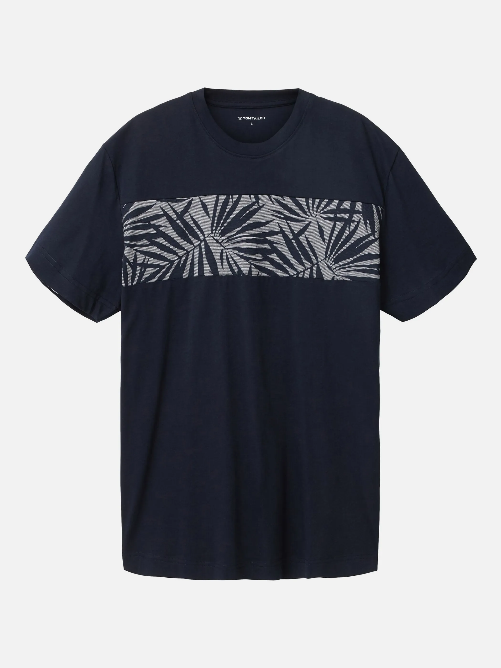 Tom Tailor 1036436 cutline printed t-shirt Blau 880586 10668 1