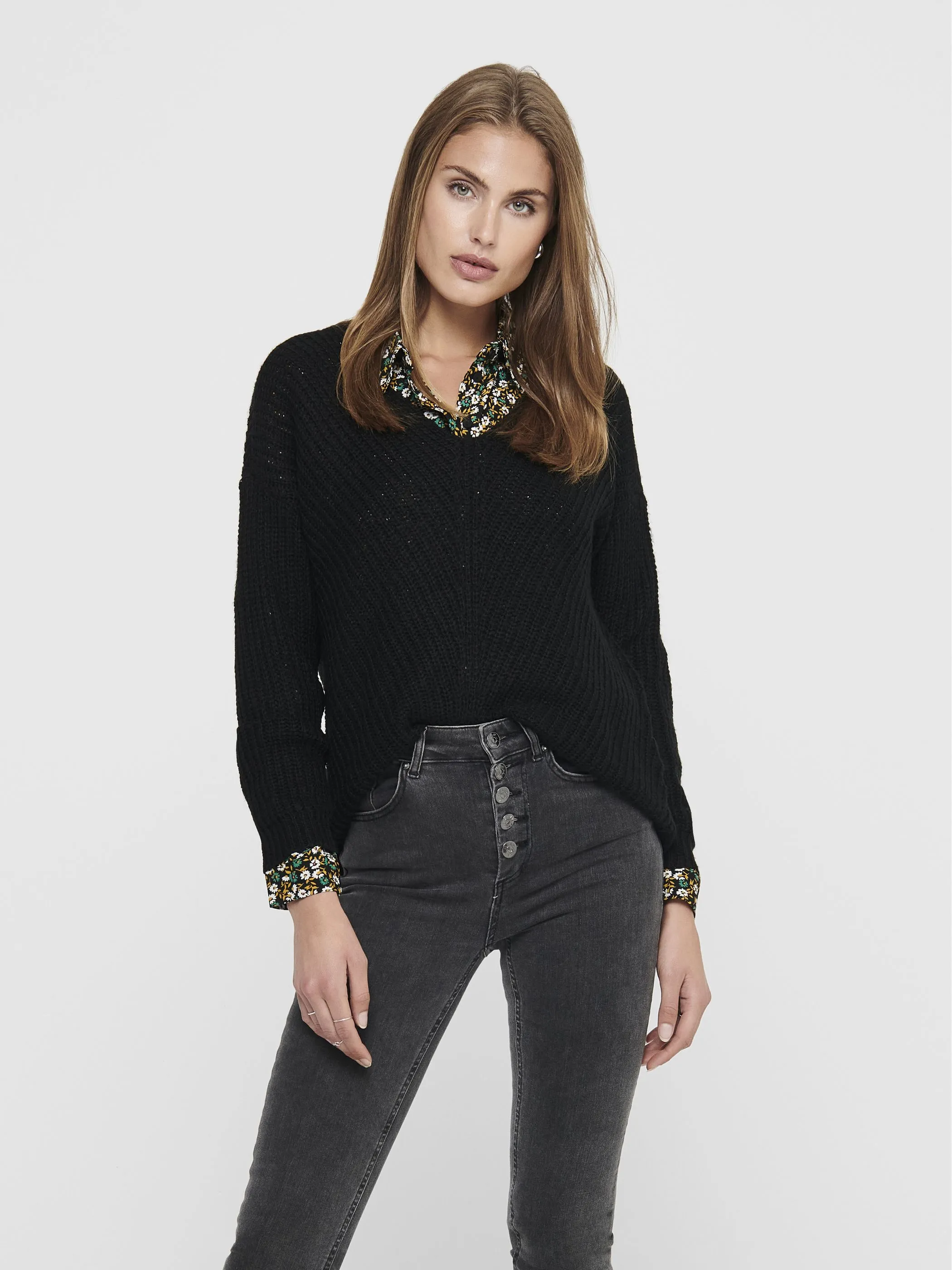 Jacqueline 15208245 JDYNEW MEGAN L/S PULLOVER Schwarz 847009 177911