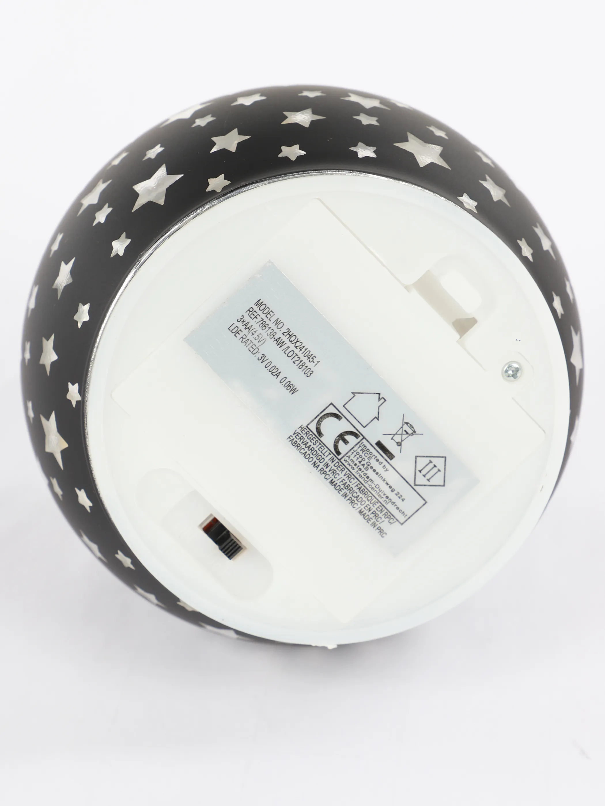 Weihnachten Dekolicht Ball mit Sternen Schwarz 915880 SCHWARZ 3