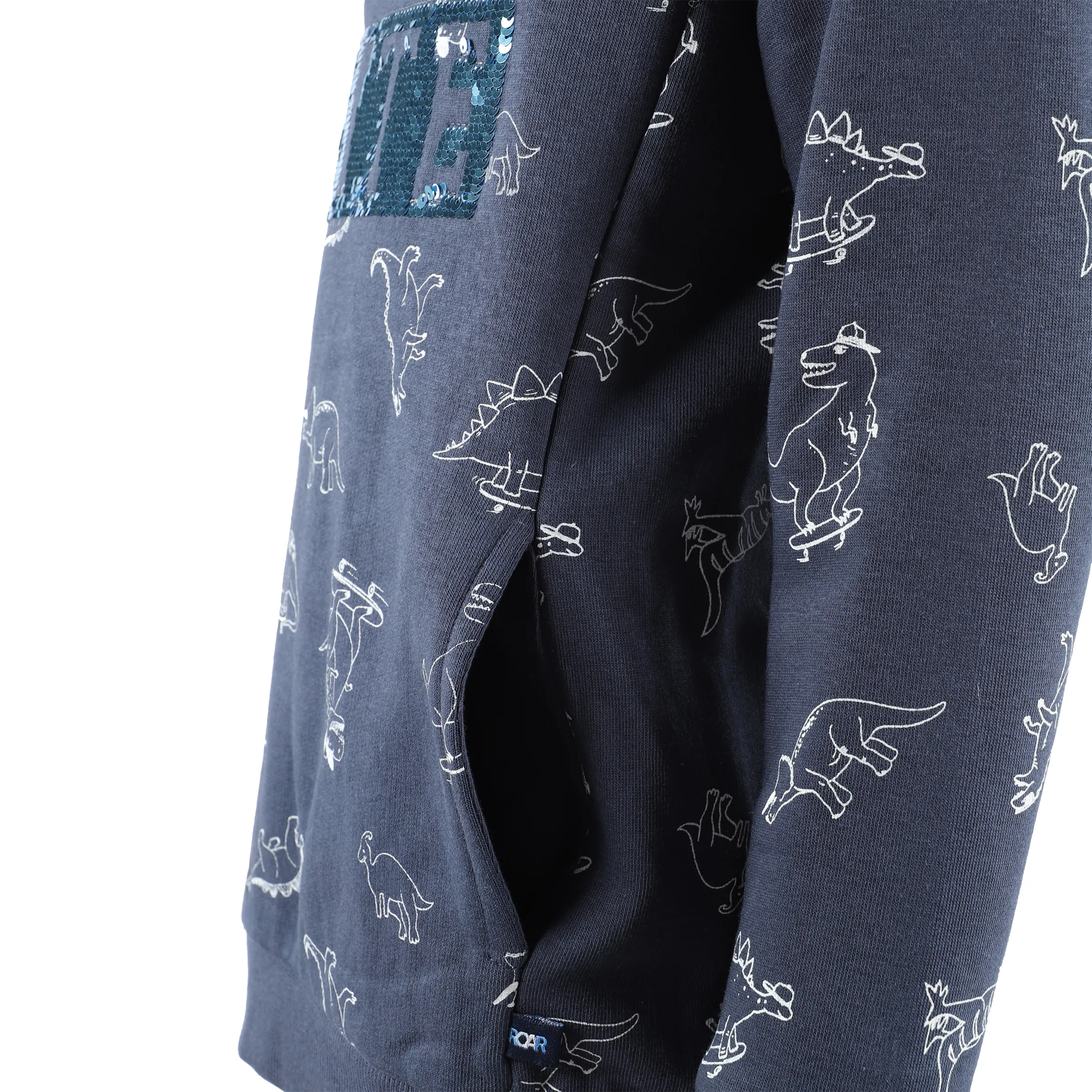 Stop + Go KJ Hoodie in navy mit AOP Dino Blau 881524 NAVY 4 Stop + Go KJ Hoodie in navy mit AOP Dino Blau 881524 NAVY 4