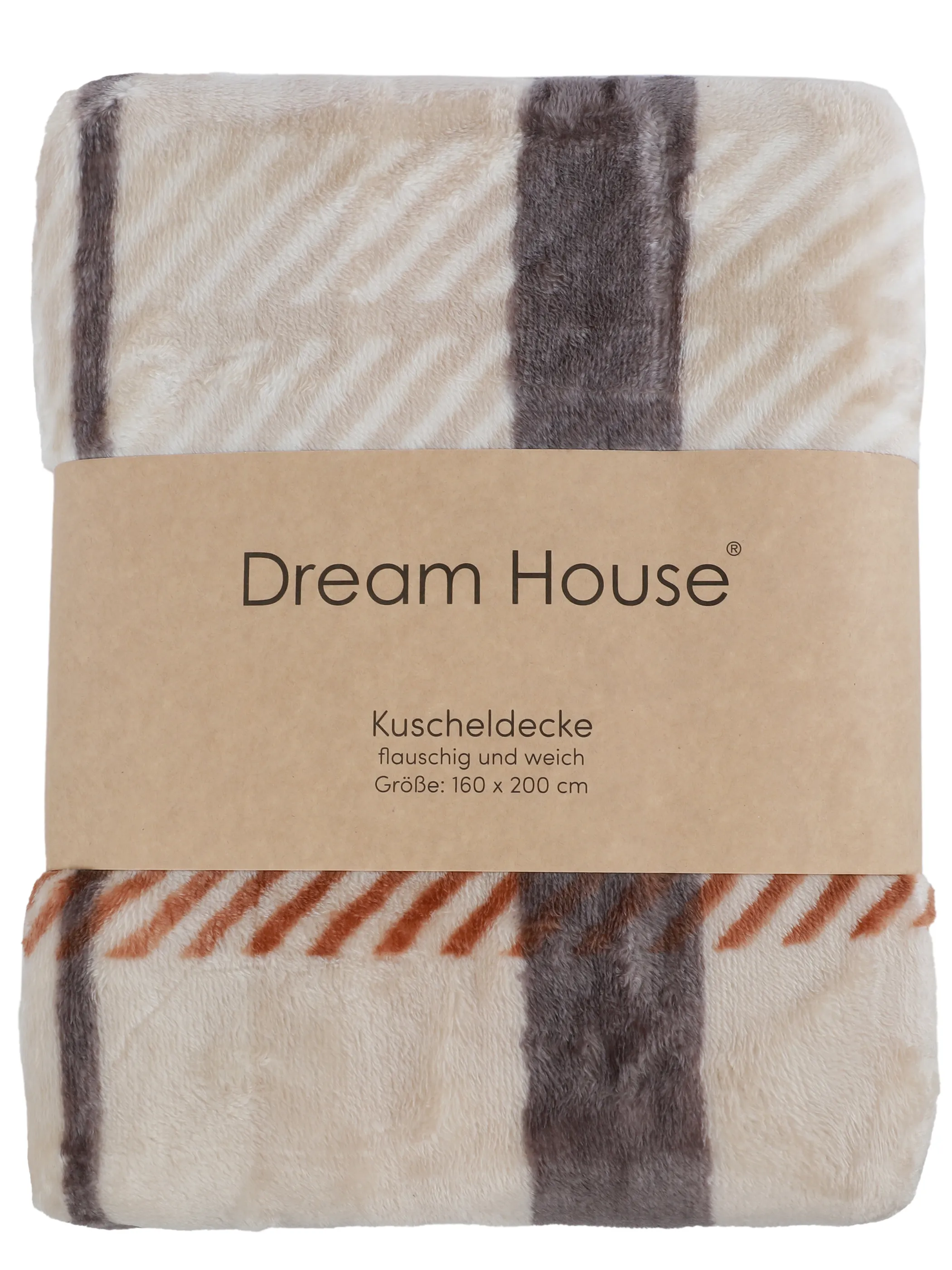 Dream House Wohndecke bedruckt 160x200 Weiß 913613 CHECK 2