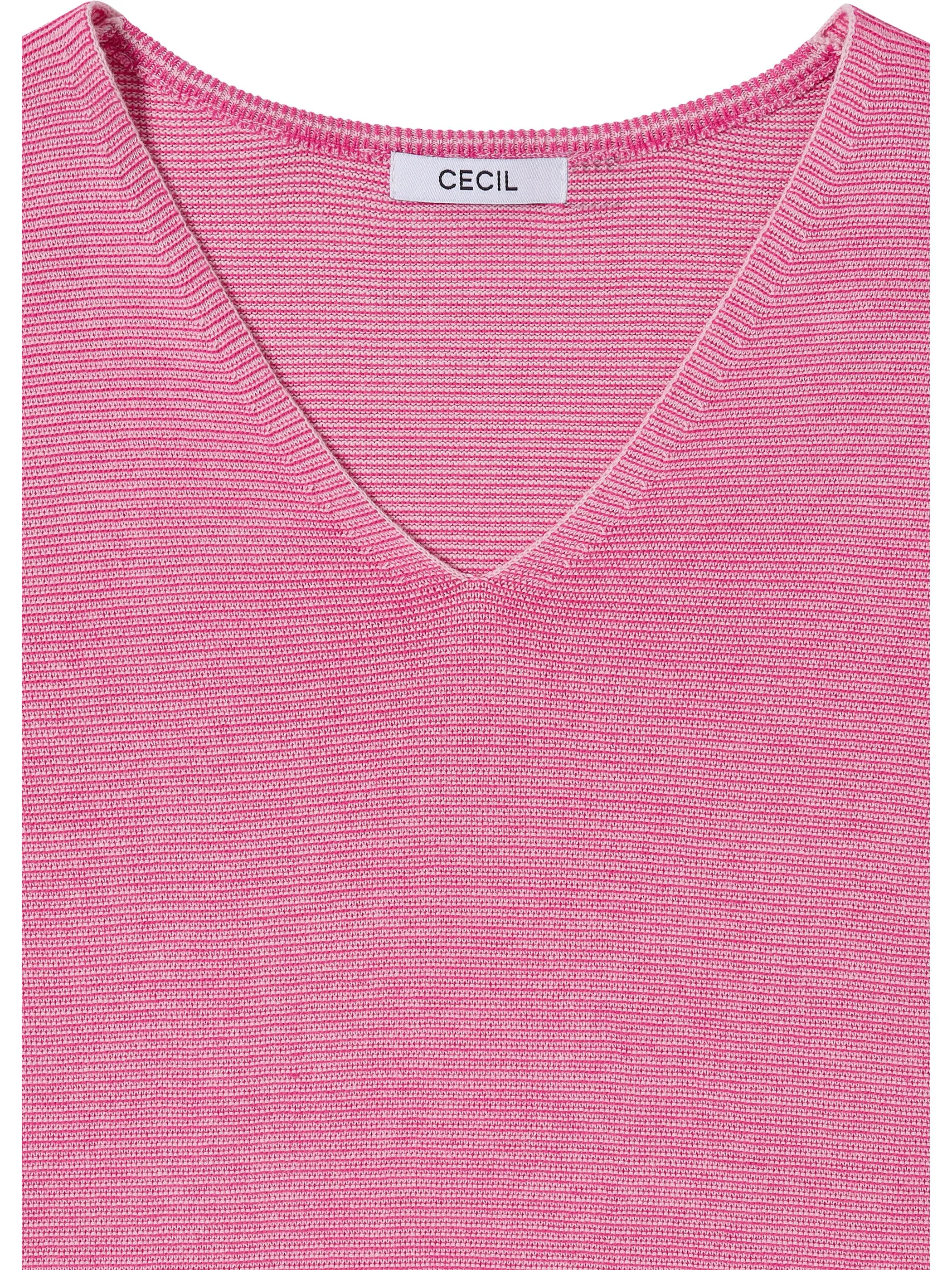 Cecil B303979 NOS 2-Tone V-Neck Rosa 932614 27839