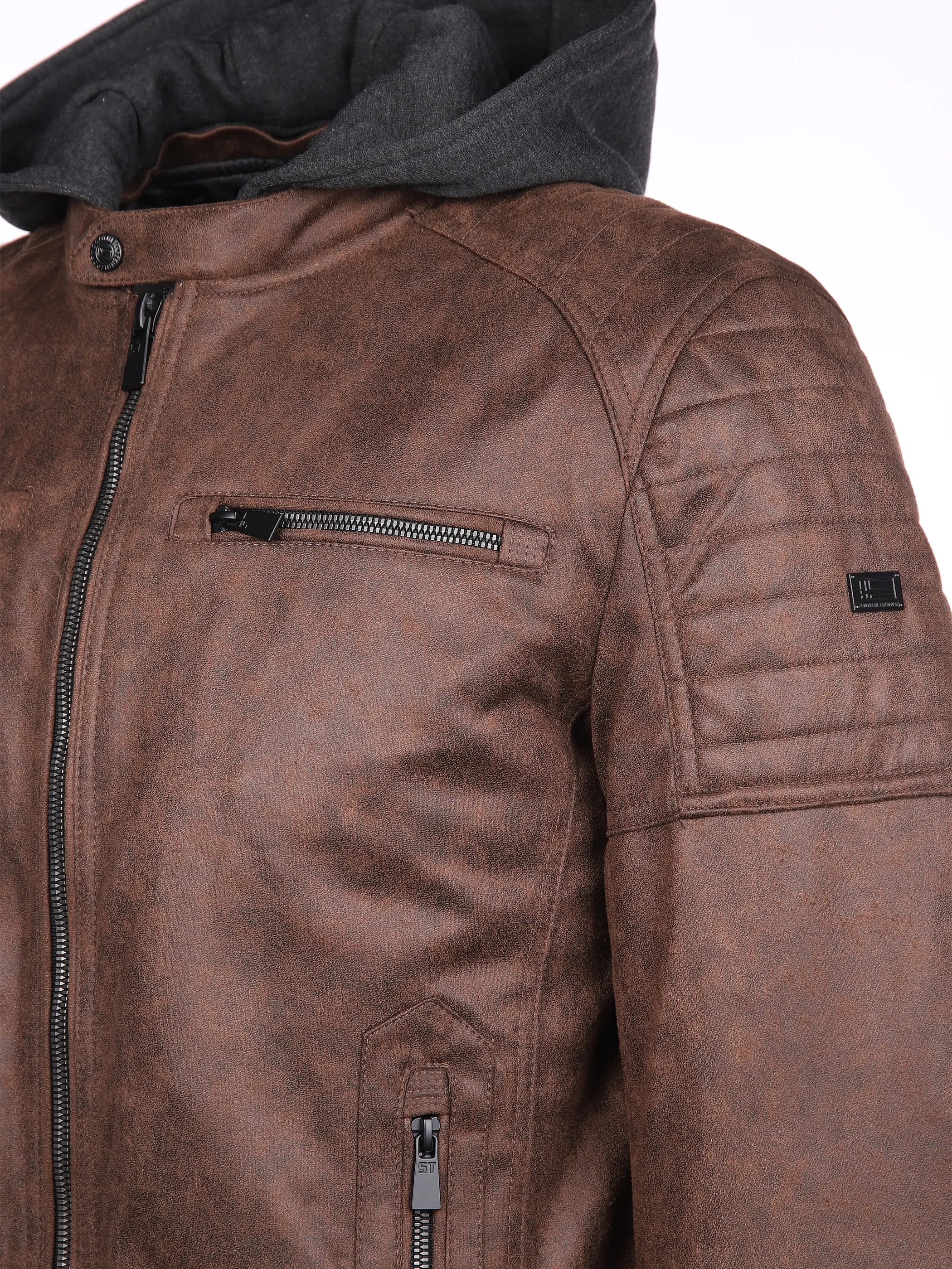 Southern Territory He. PU-Bikerjacke Kapuze braun Braun 888338 BROWN 4 Southern Territory He. PU-Bikerjacke Kapuze braun Braun 888338 BROWN 4
