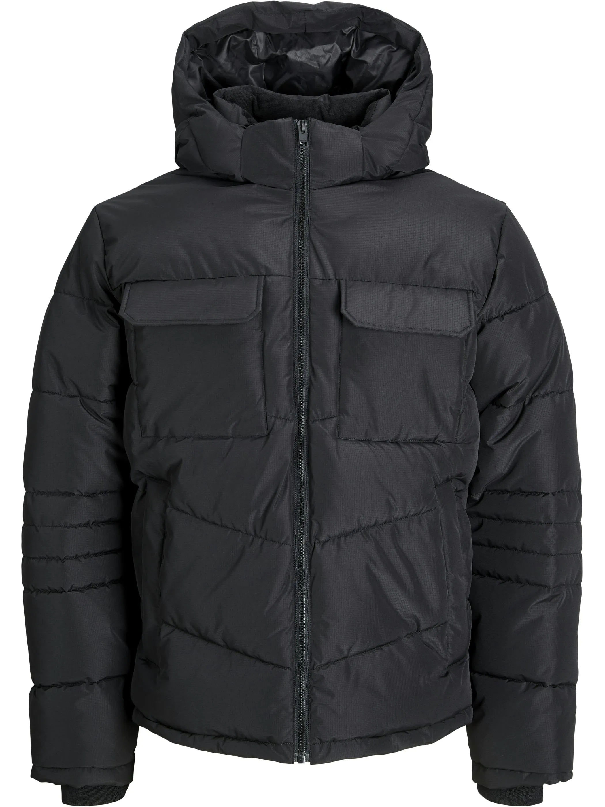 Jack Jones 12256858 JJBUILD PUFFER JACKET Schwarz 898068 178012 1