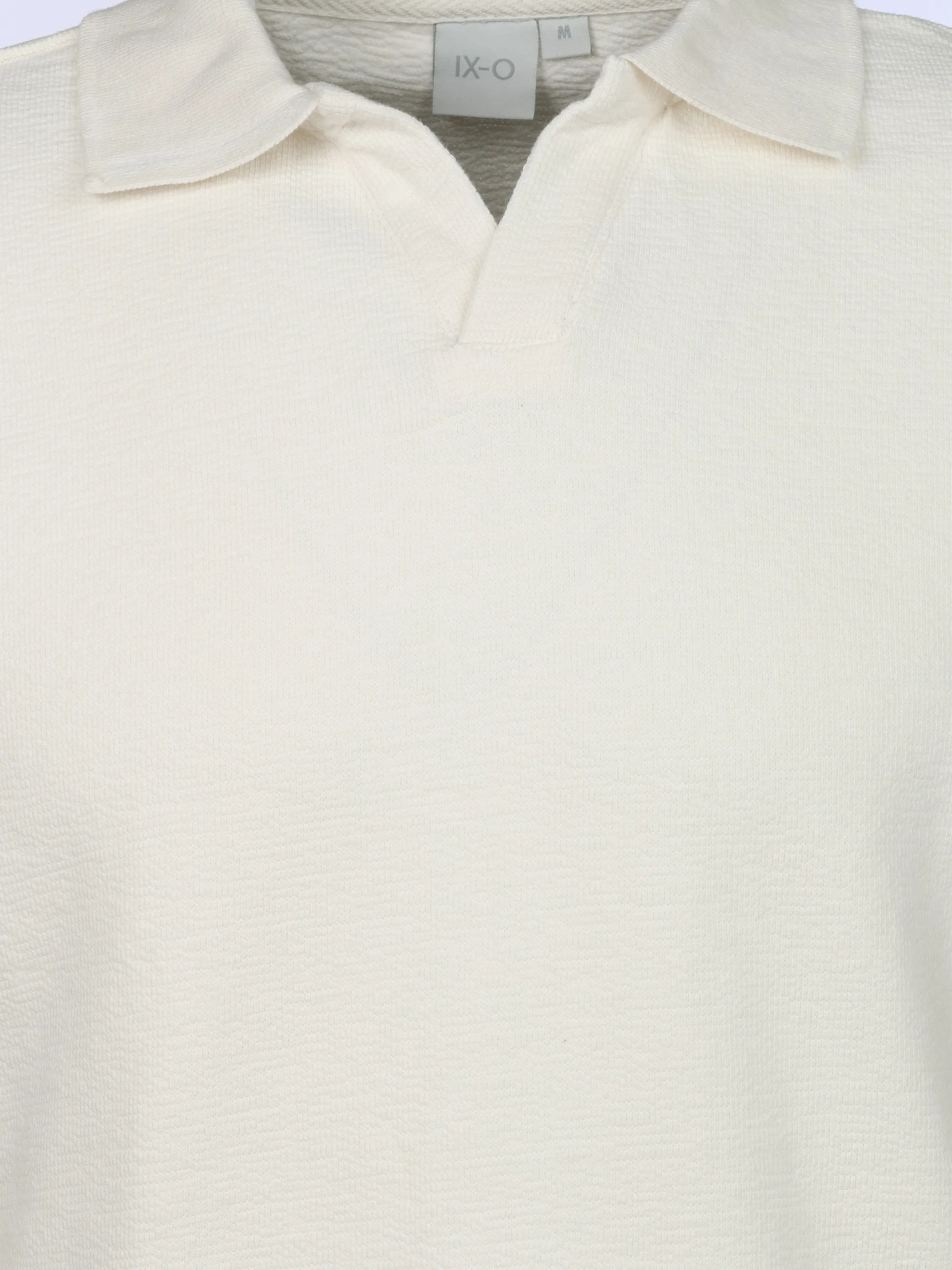 IX-O H16192BA22569AAWG YF He-Poloshirt, Struktur Weiß 925914 22000 3