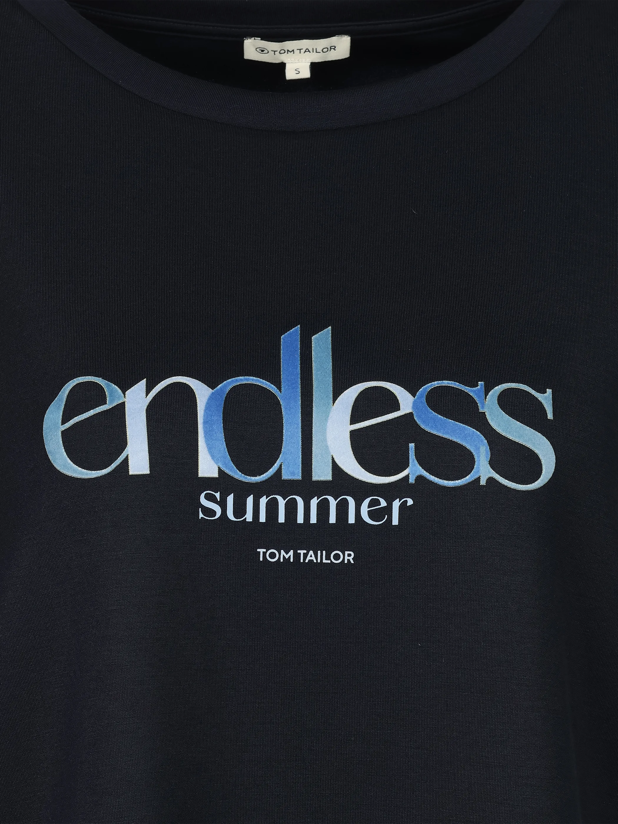 Tom Tailor 1050444 NOS T-shirt scuba crew neck with print Blau 922035 10668 3