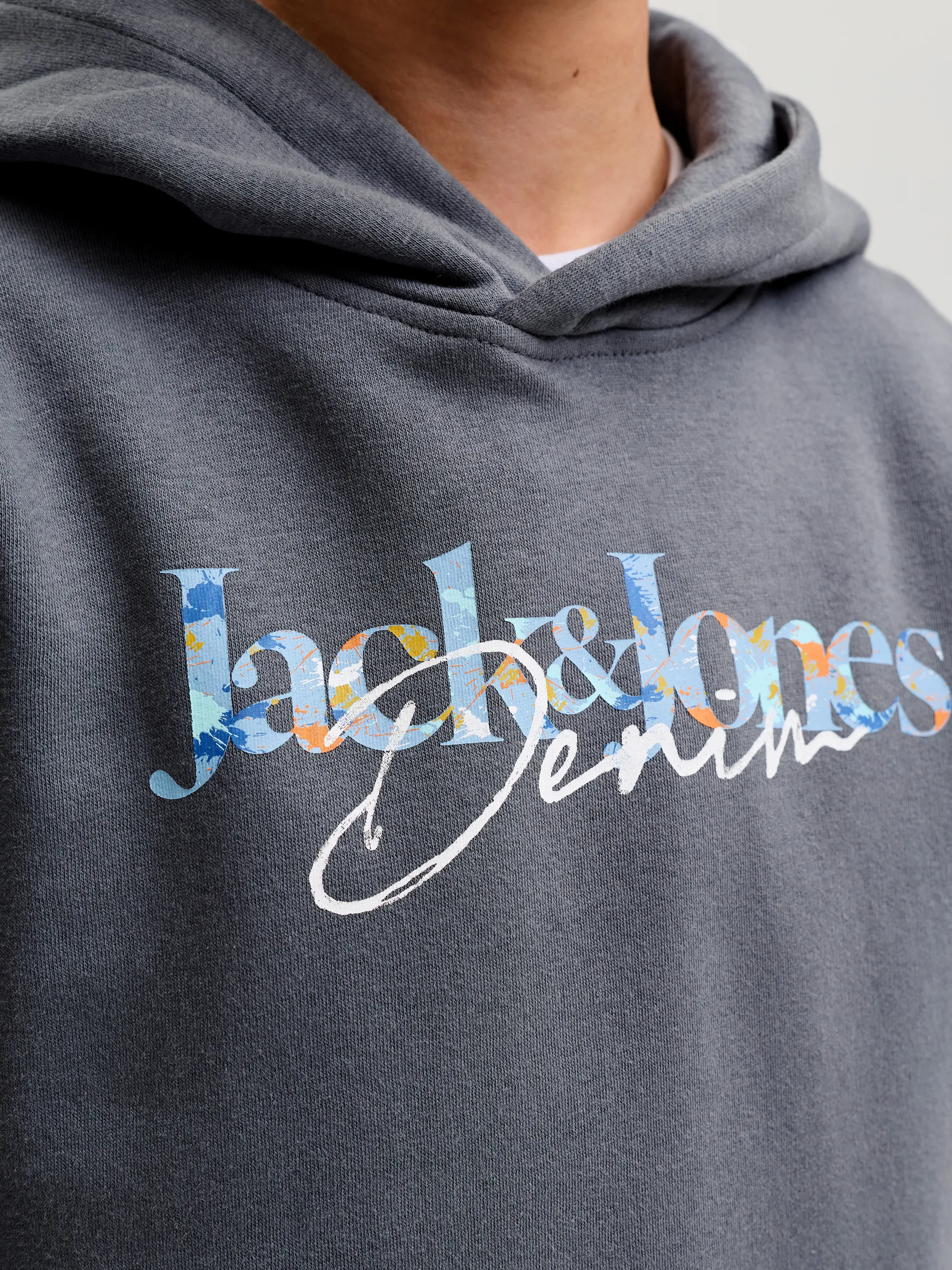 Jack&Jones Junior 12299710 JJTOM SWEAT HOOD SN JNR Grau 931433 176720 3