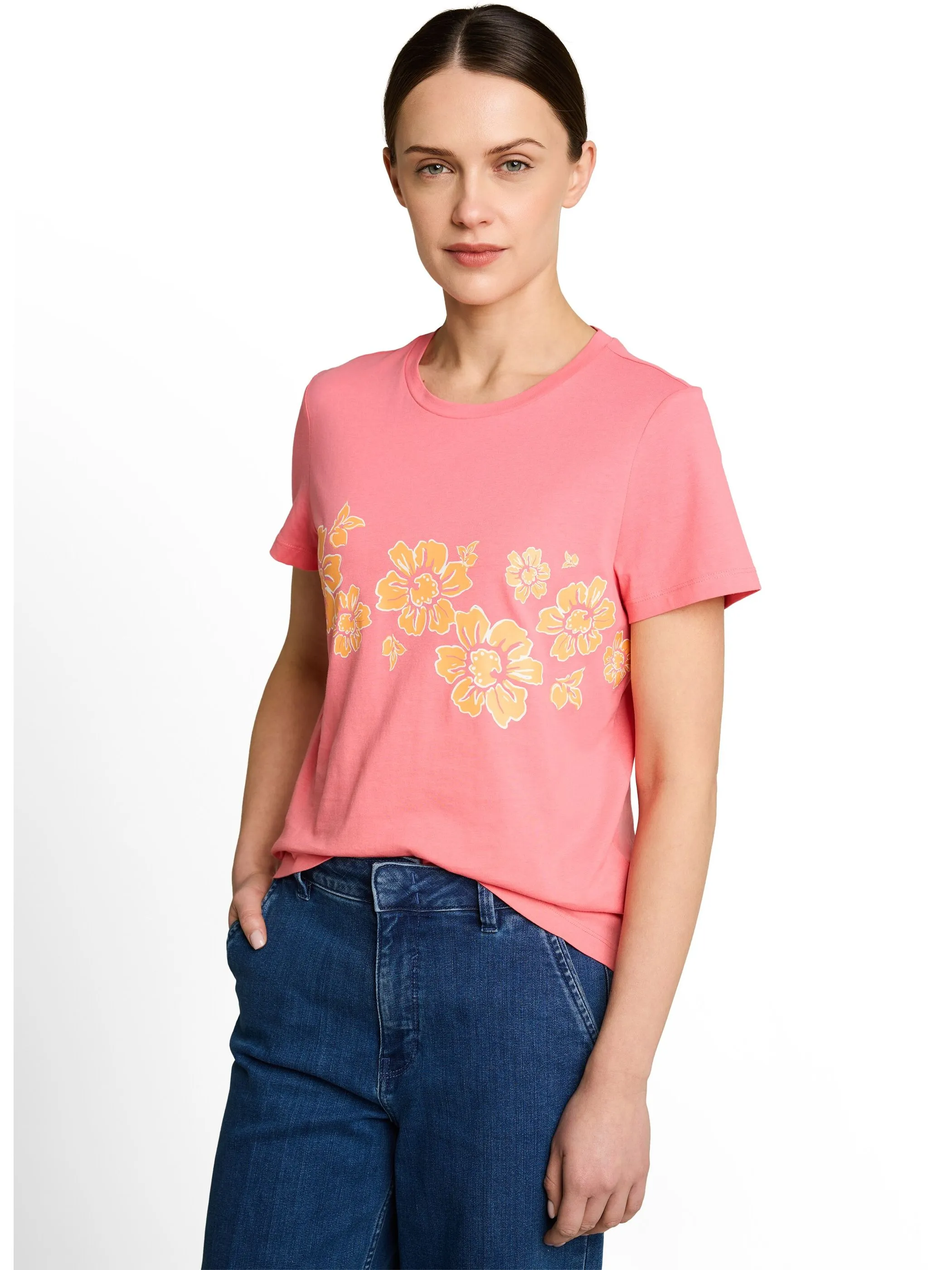 Tom Tailor 1051217 T-Shirt basic with print Pink 926010 40506 1