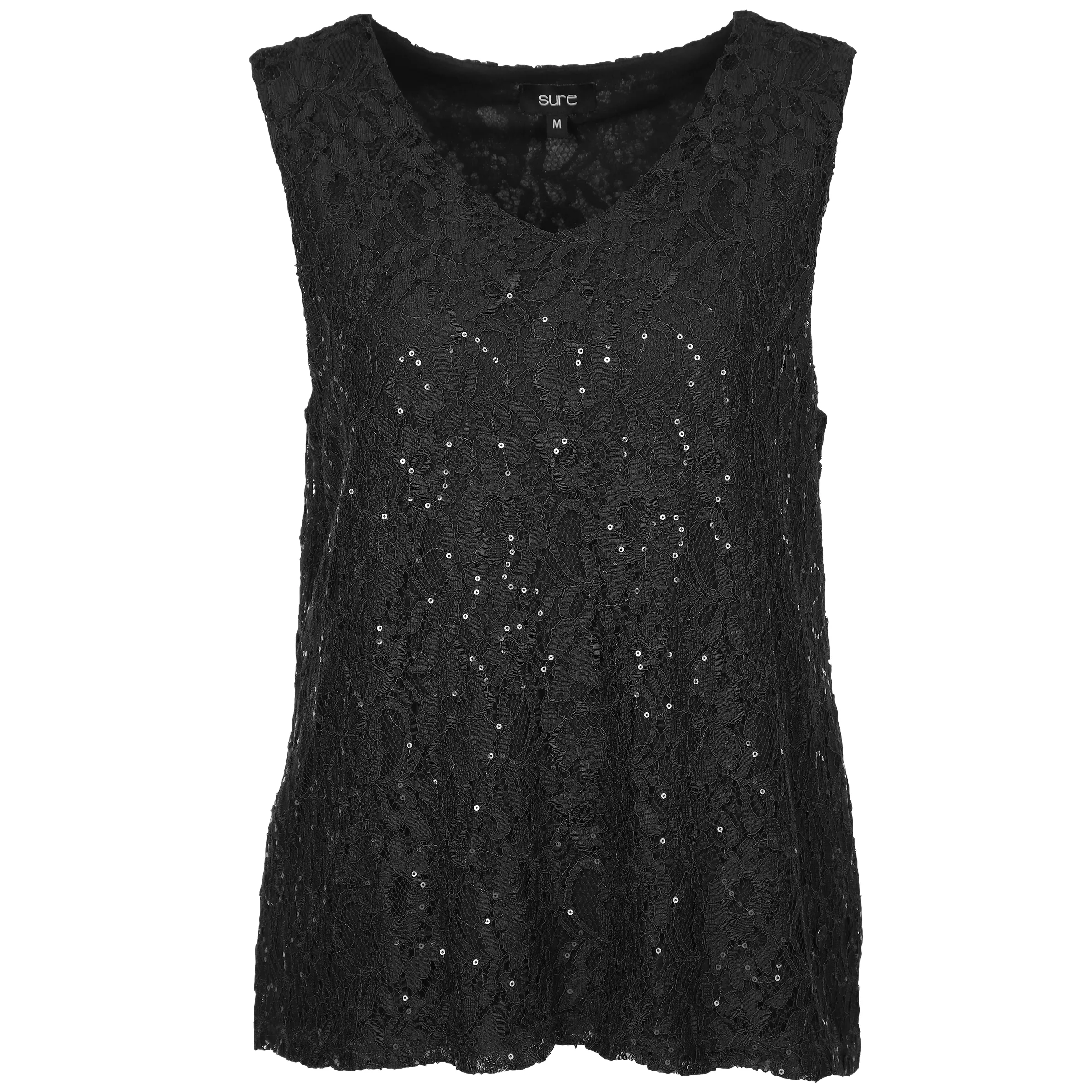 Sure Da-Top m. Spitze Schwarz 886221 SCHWARZ 1