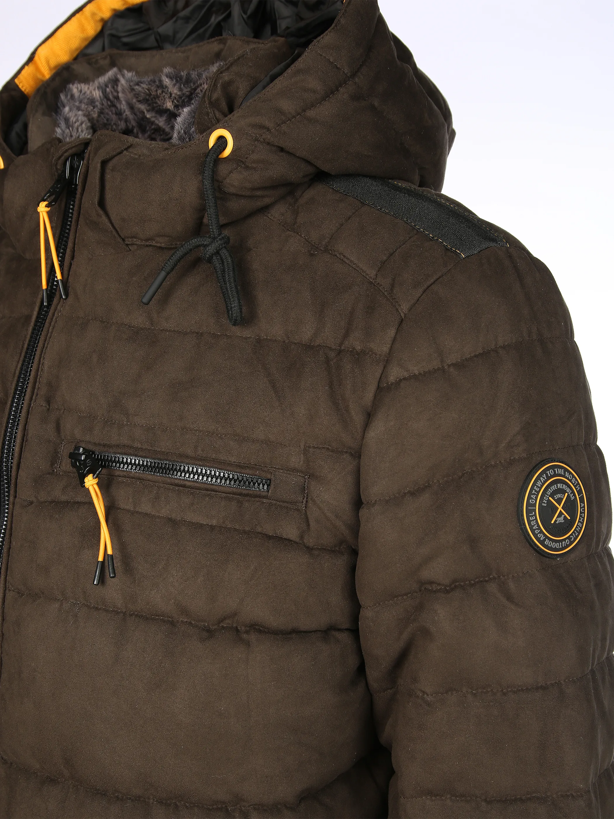 Jim Spencer He. Velour-Steppjacke Kapuze Braun 897313 BROWN 4 Jim Spencer He. Velour-Steppjacke Kapuze Braun 897313 BROWN 4