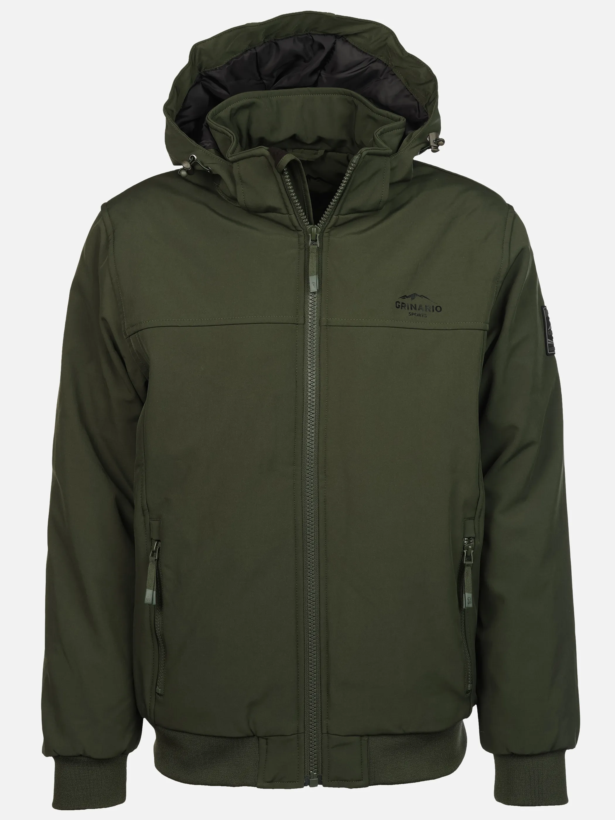 Grinario Sports He-Softshelljacke gefüttert, m. abnehmbarer Kapuze Oliv 928824 DUFFEL BAG 1