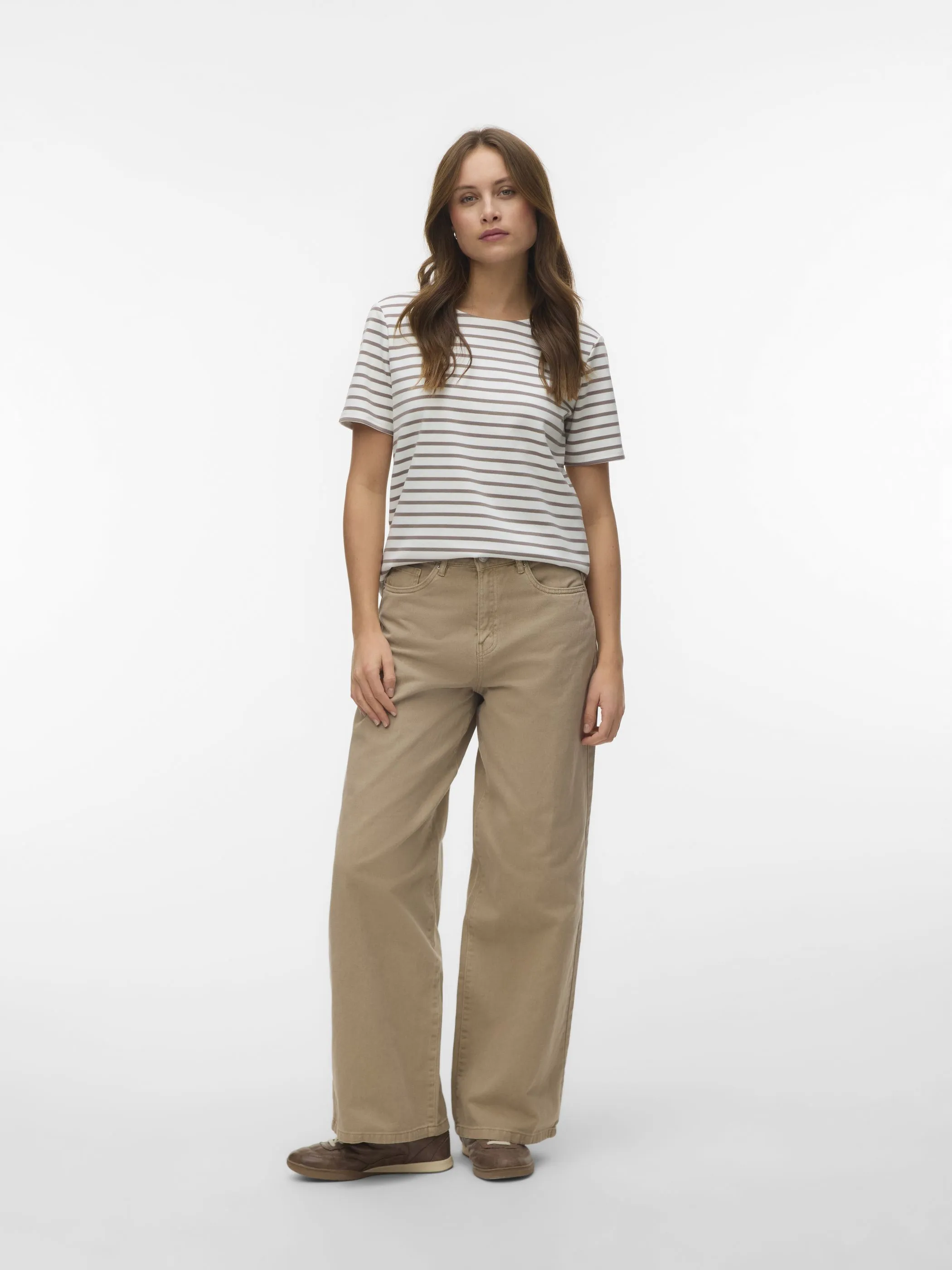 Vero Moda 10304716 VMABBY SS ZIP TOP JRS Weiß 891879 175598008 5