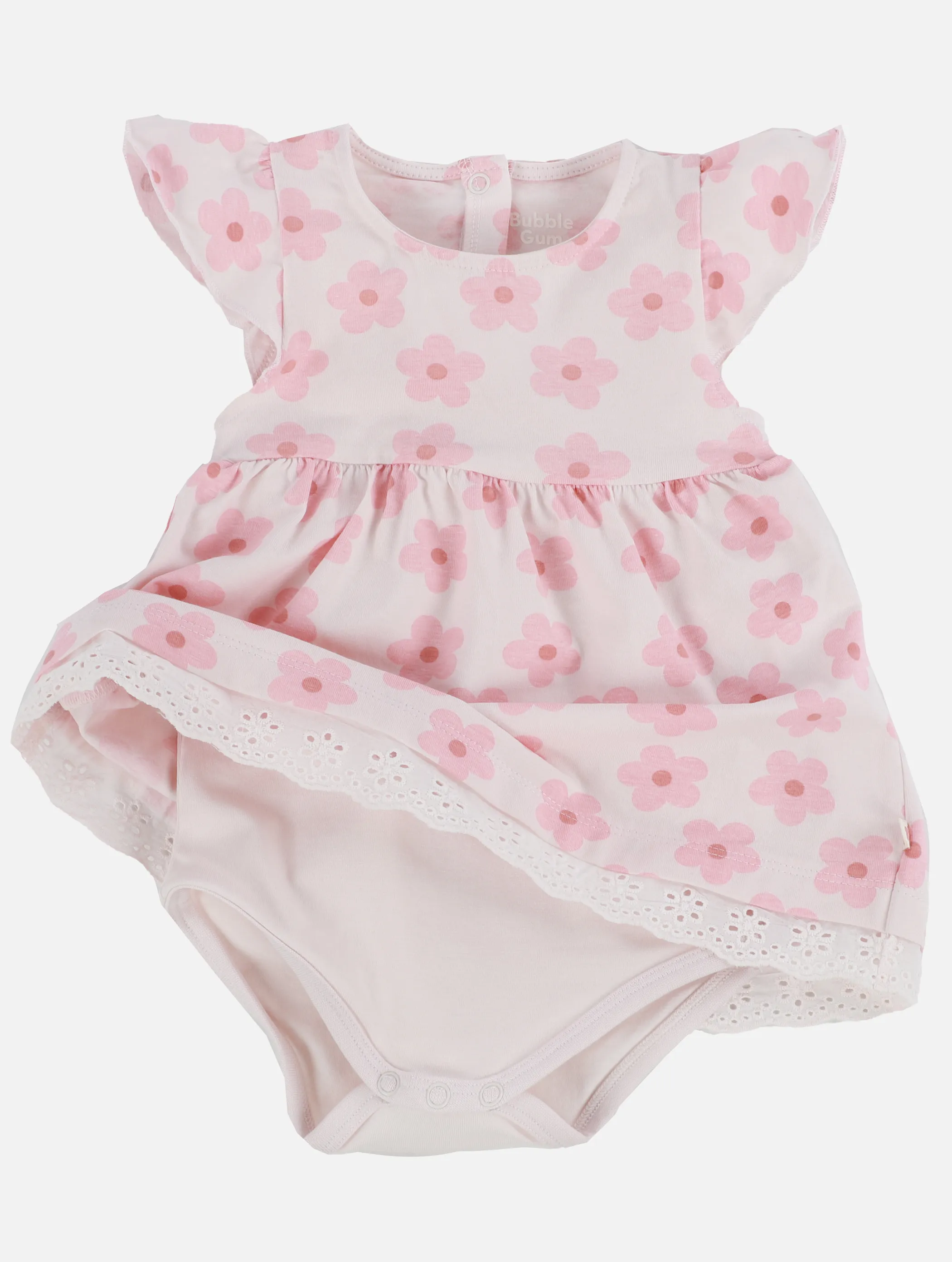 Bubble Gum BM Kleid mit Blumen AOP und Fake Body Pink 905631 PINK 3